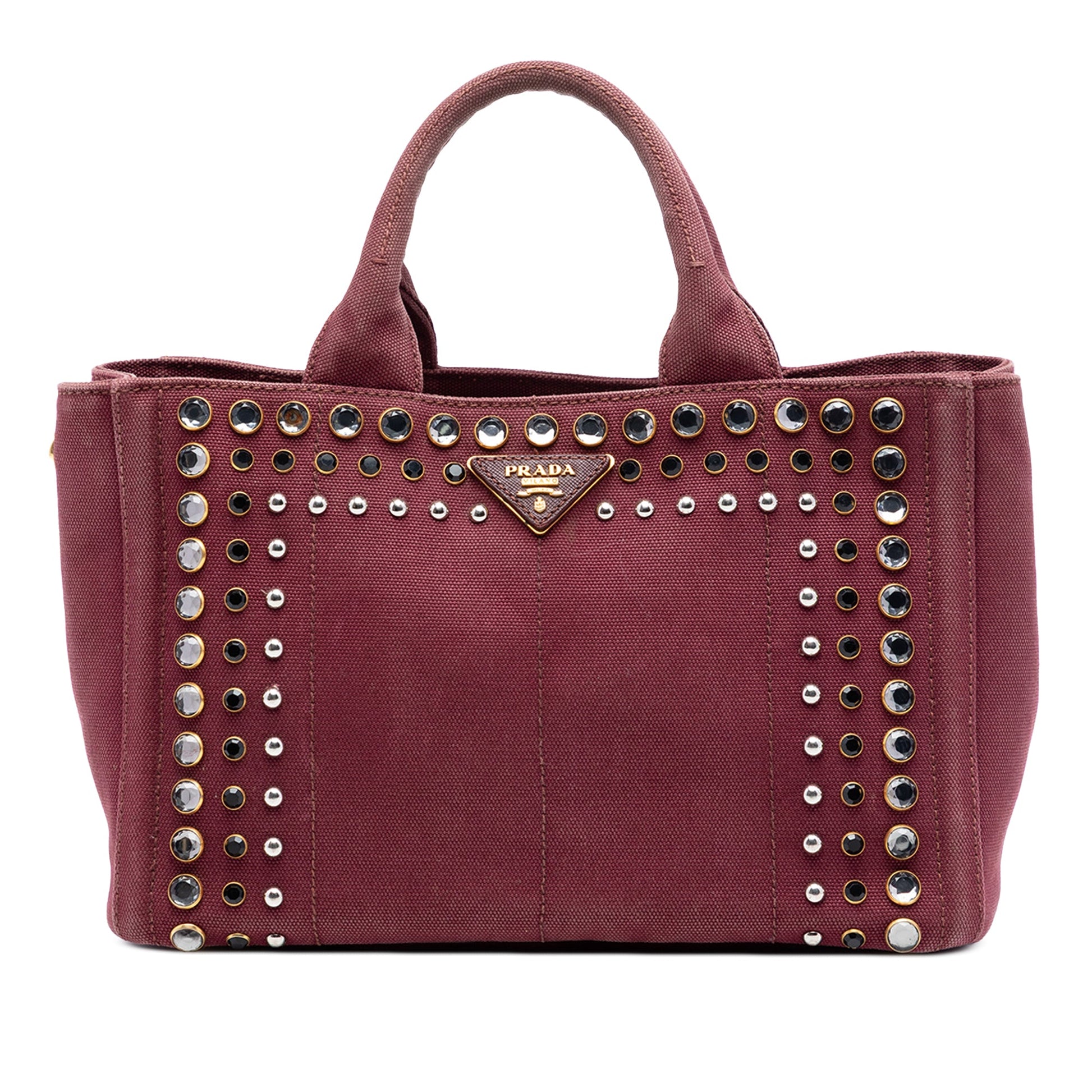Prada Small Canvas Canapa Bijoux Satchel
