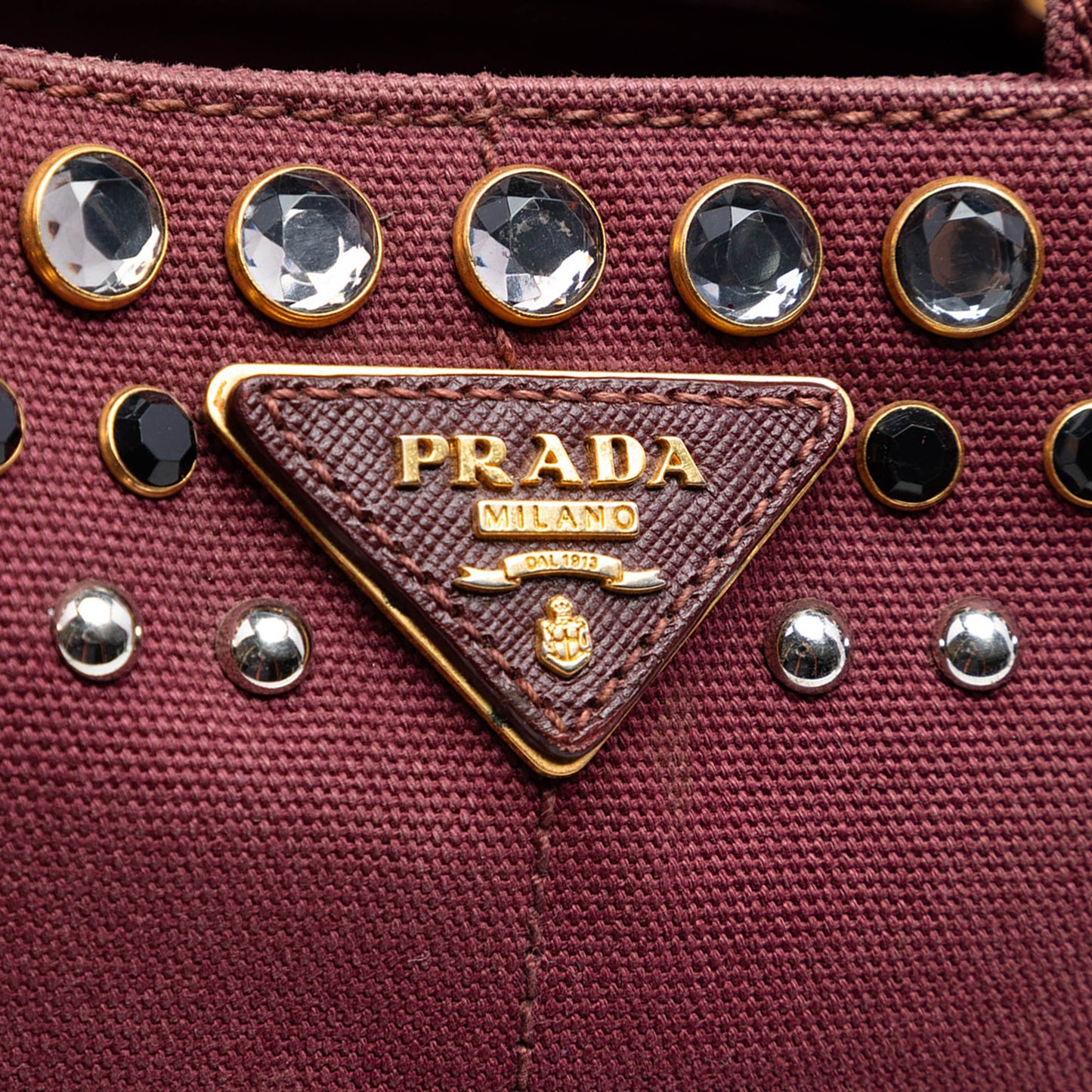 Prada Small Canvas Canapa Bijoux Satchel