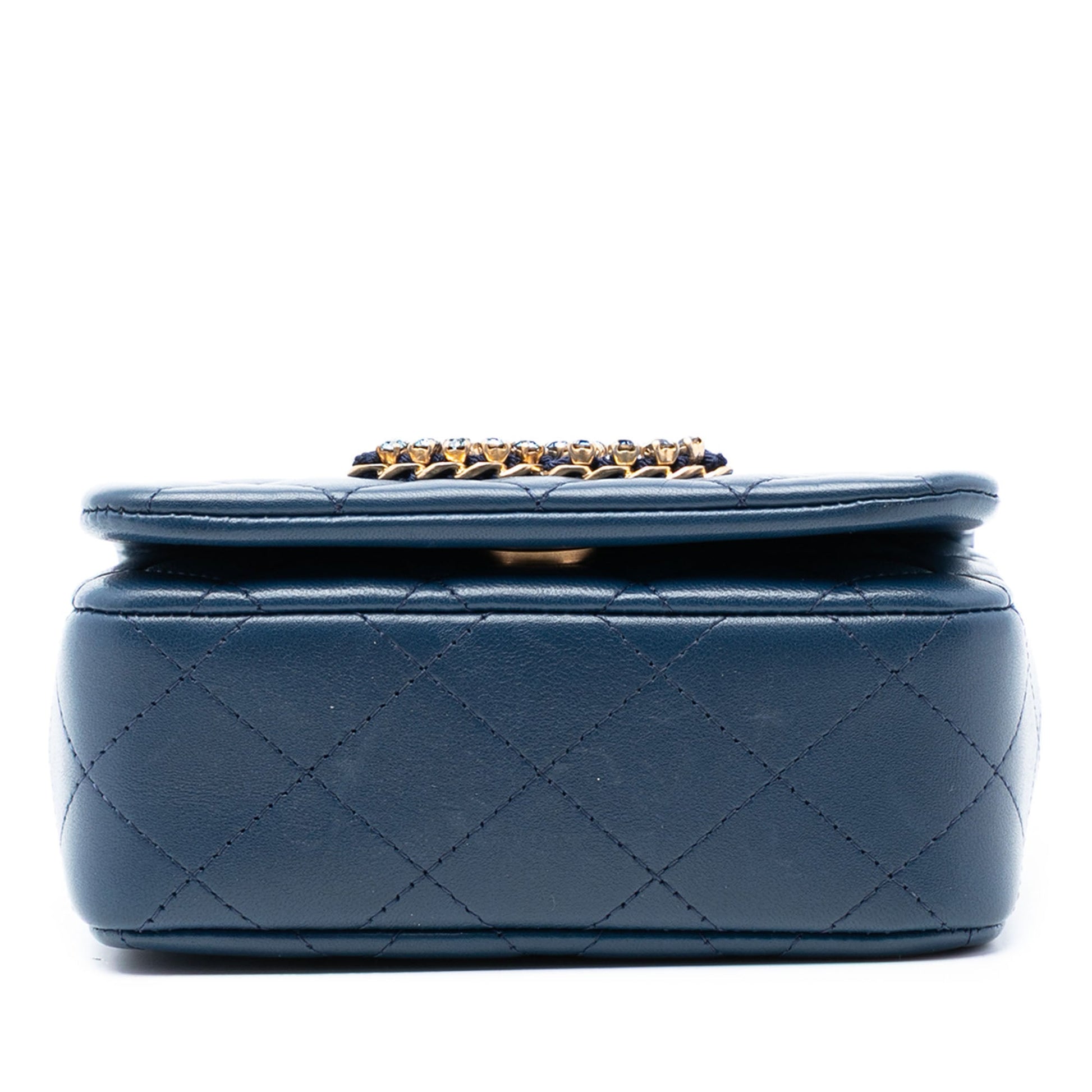 Chanel Mini Quilted Lambskin CC Crystal Full Flap