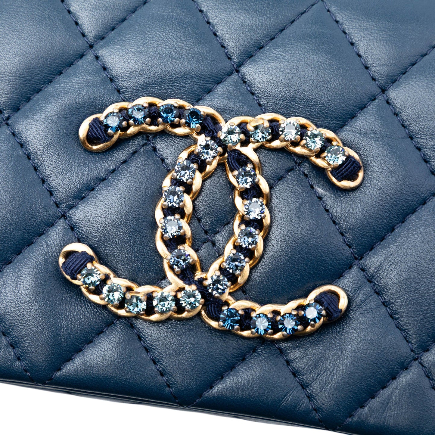 Chanel Mini Quilted Lambskin CC Crystal Full Flap