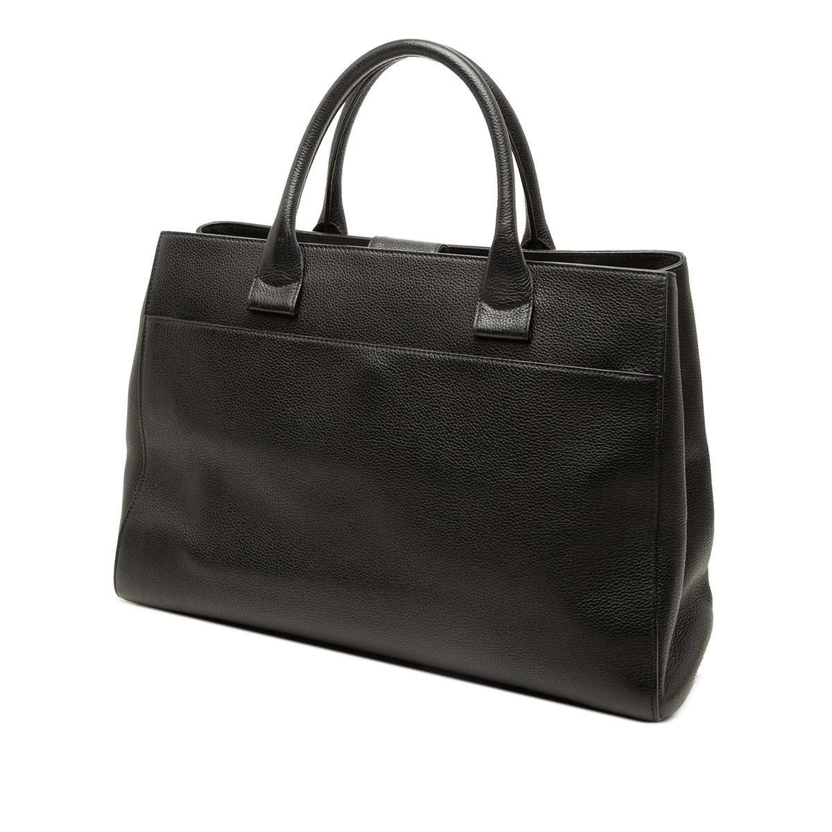Chanel Medium Grained Calfskin Neo Executive Shopper Tote — Black