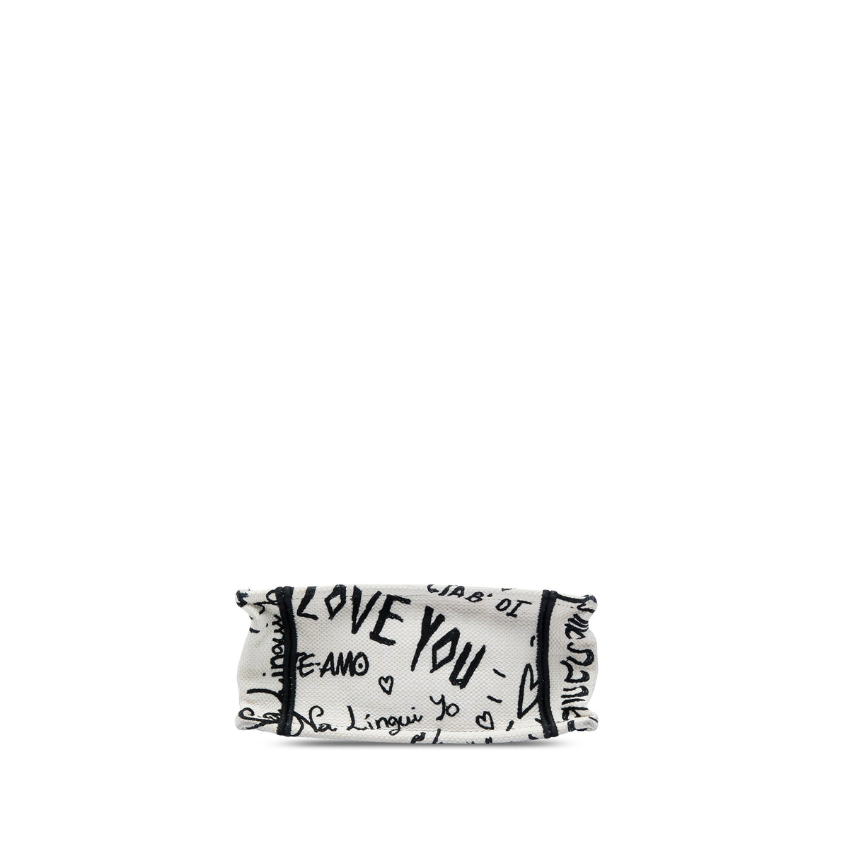 Dior DiorAmour Embroidered Canvas Graffiti Vertical Book Tote