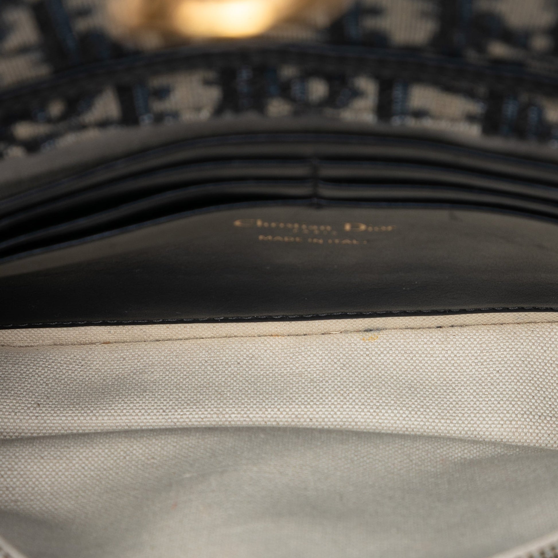 Oblique Canvas Saddle Wallet On Chain