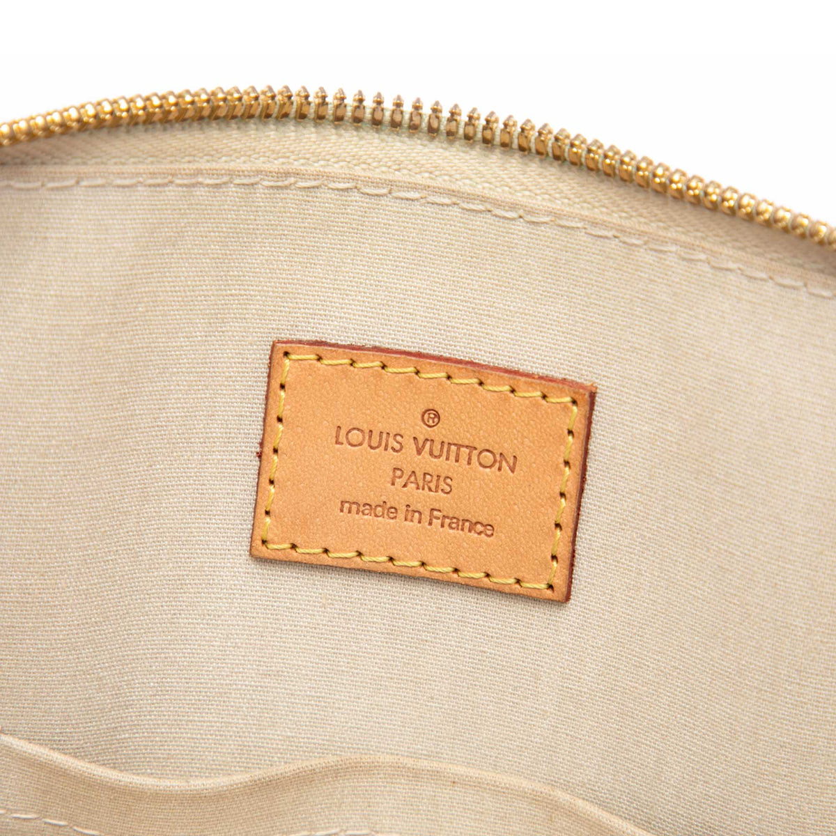 Louis Vuitton Monogram Vernis Alma PM — Beige