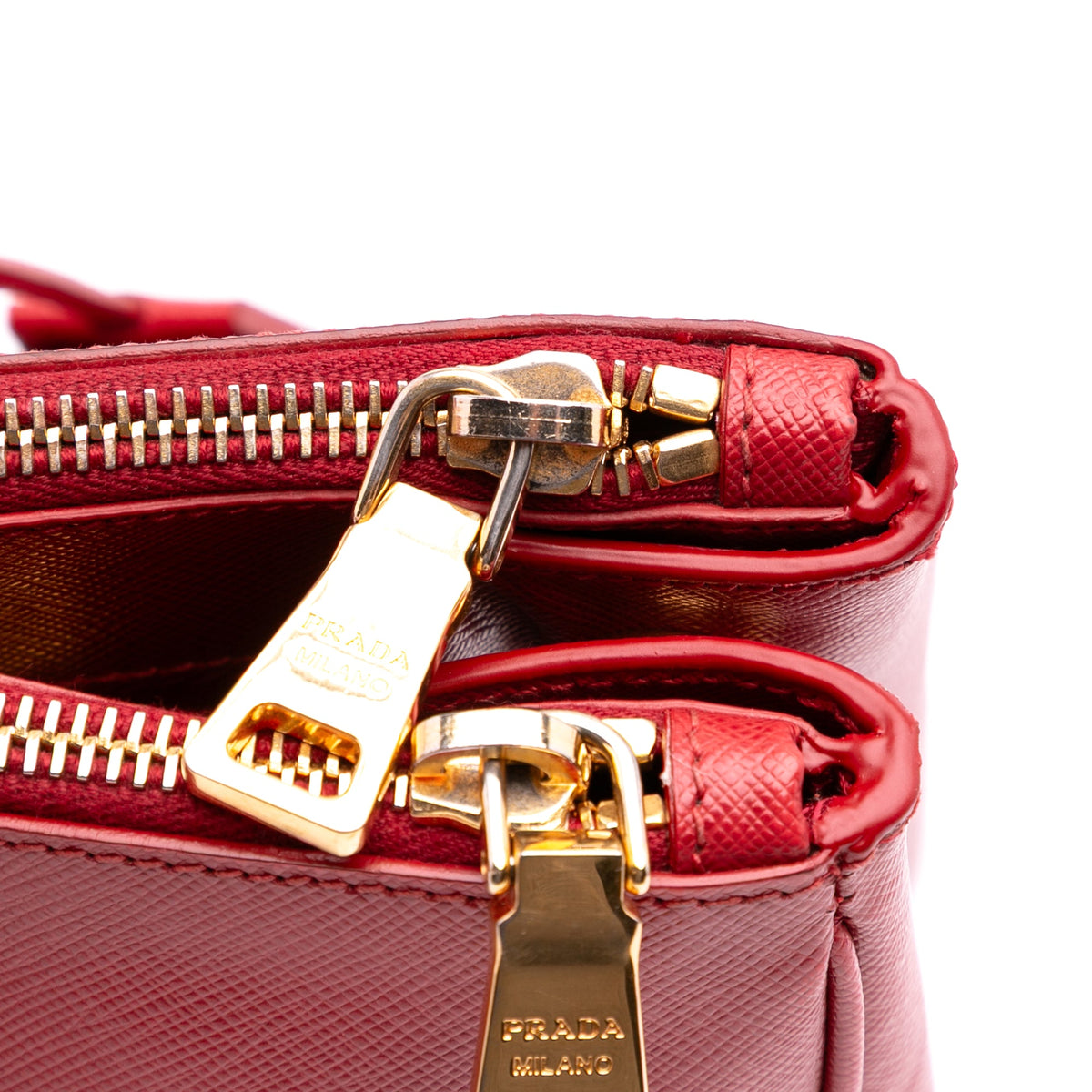 Prada Large Saffiano Lux Galleria Double Zip Tote