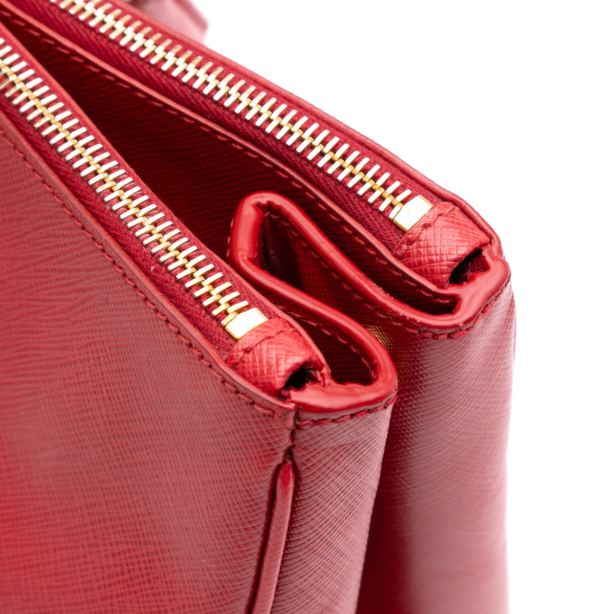 Prada Large Saffiano Lux Galleria Double Zip Tote