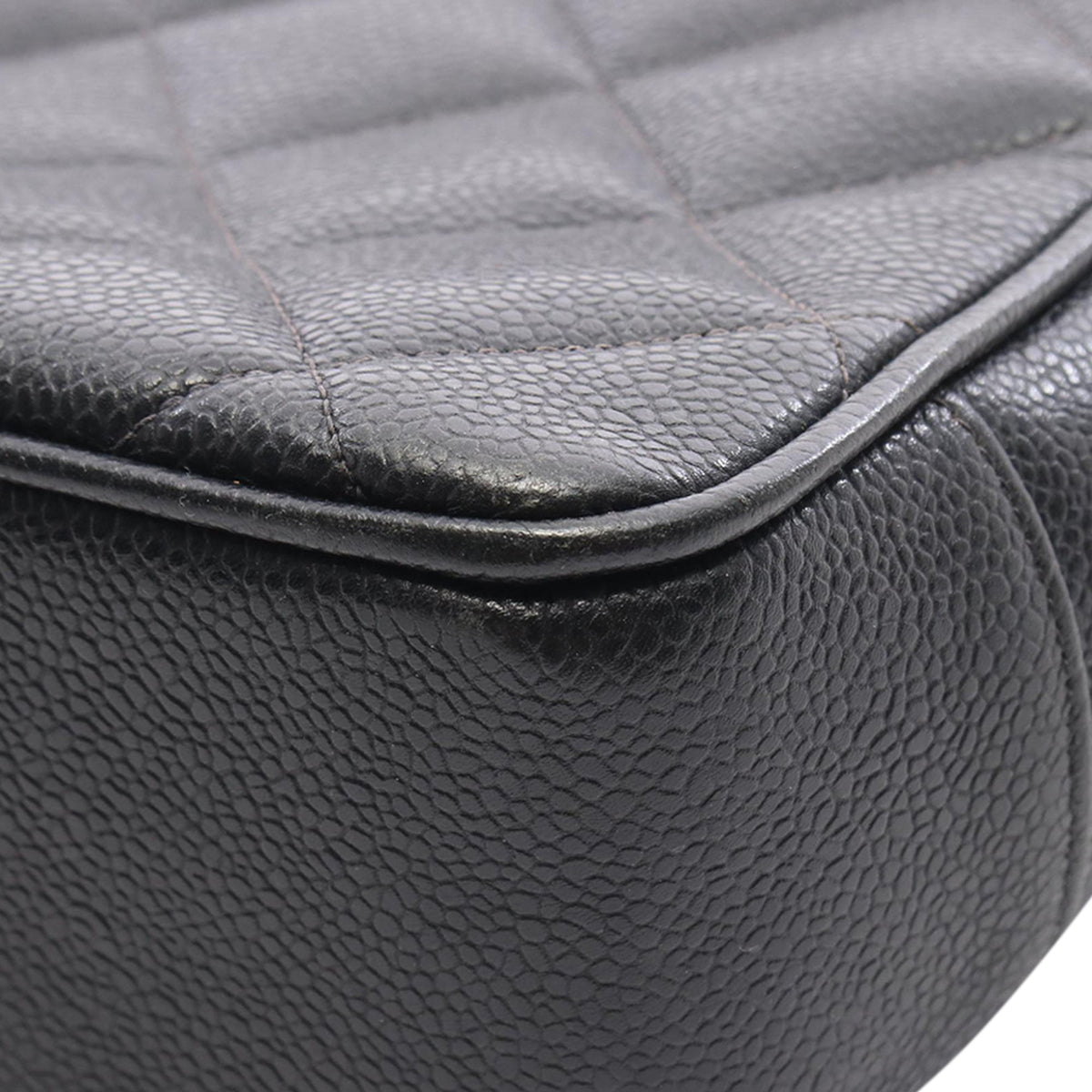 Chanel CC Quilted Caviar Tote — Black