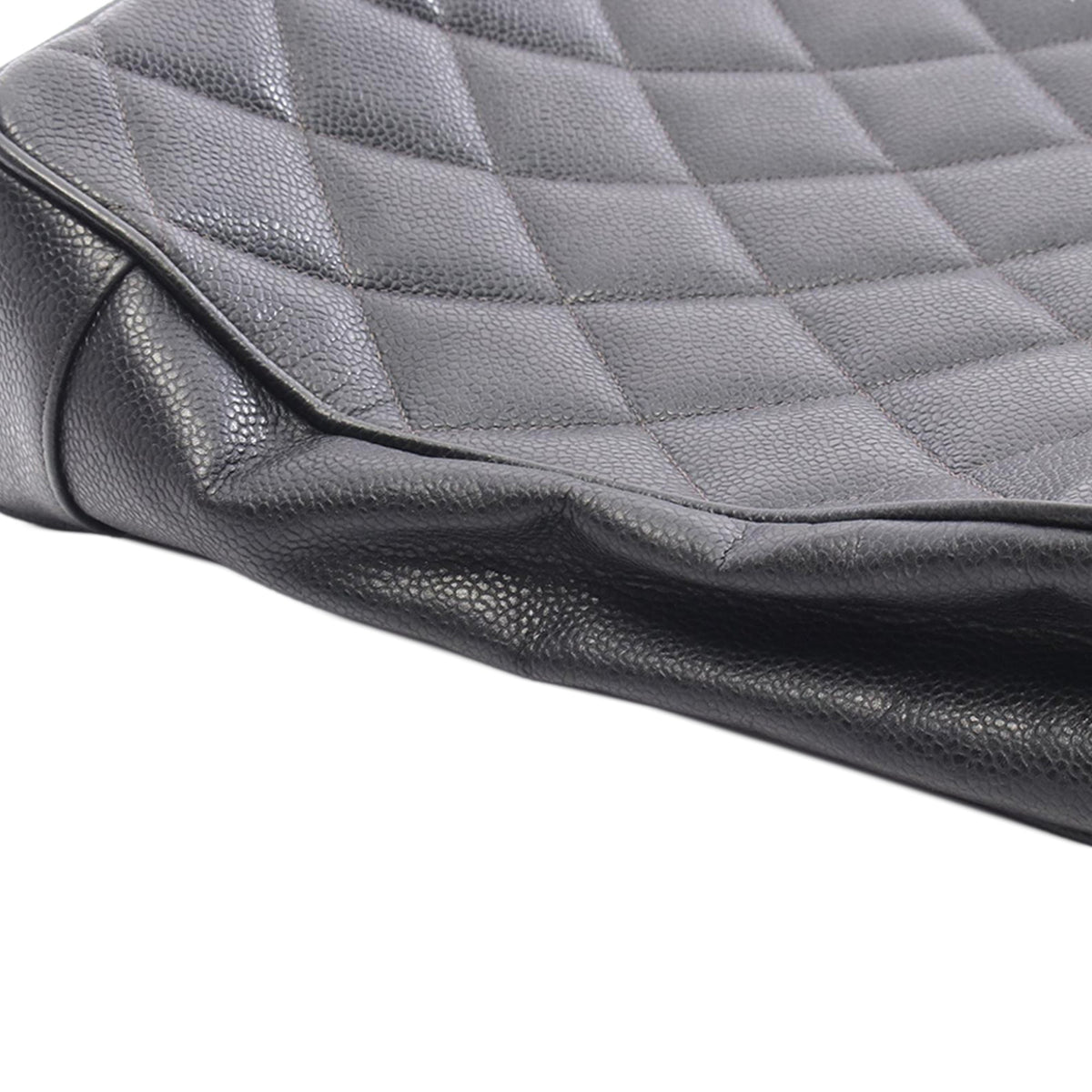 Chanel CC Quilted Caviar Tote — Black