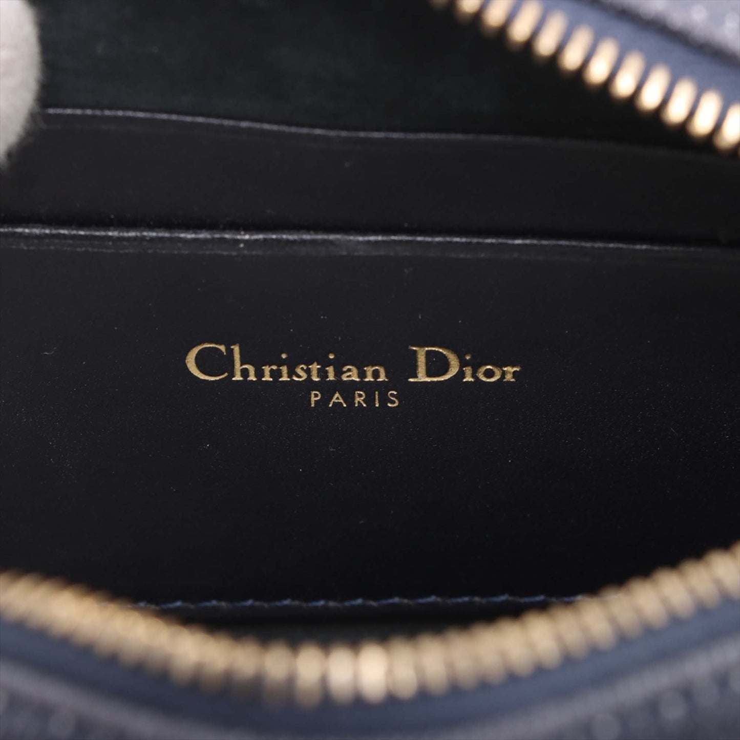 Dior Denim Cannage Studded Lady Dior Camera Bag