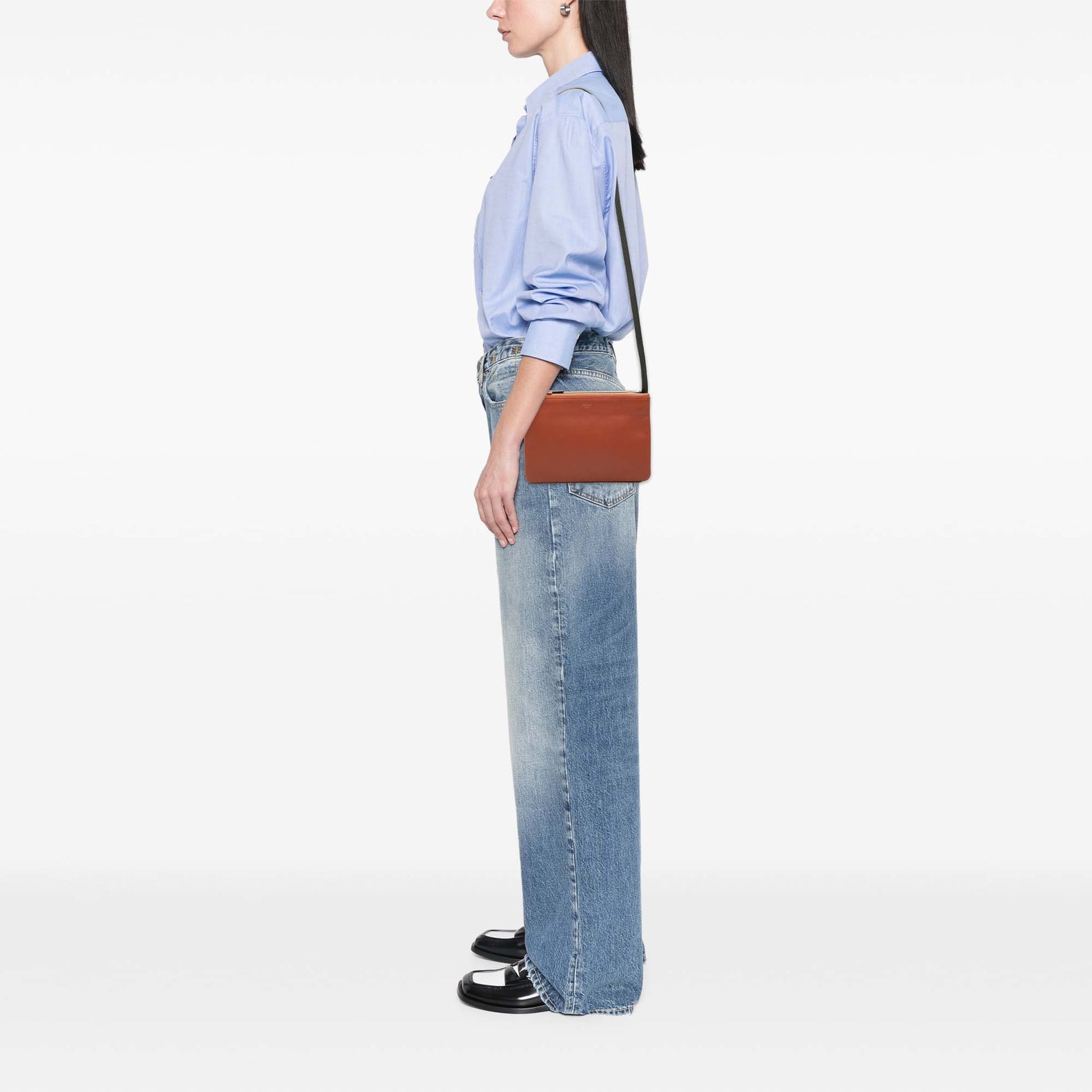 Celine Small Tricolor Lambskin Trio Crossbody