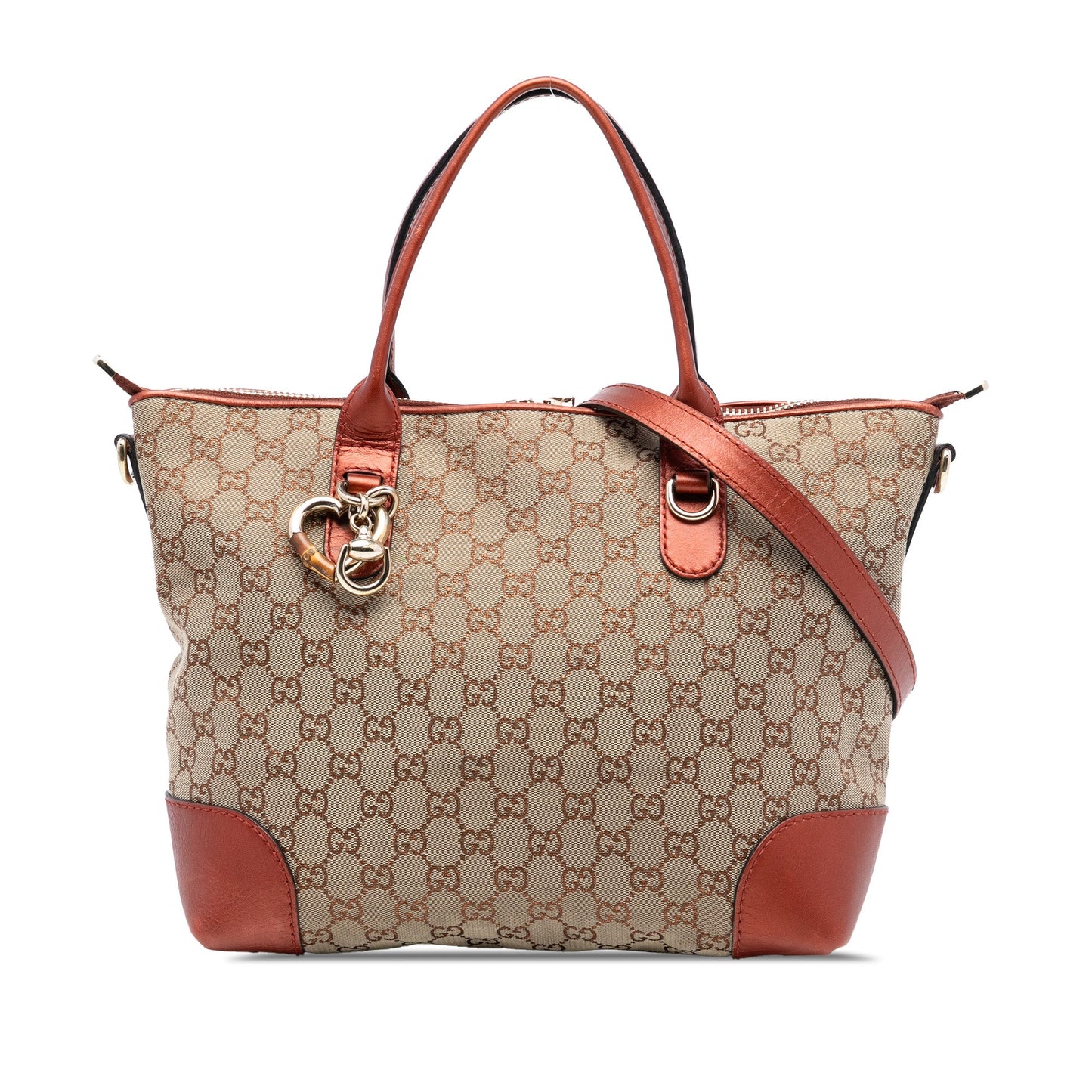 Gucci GG Canvas Heart Bit Satchel