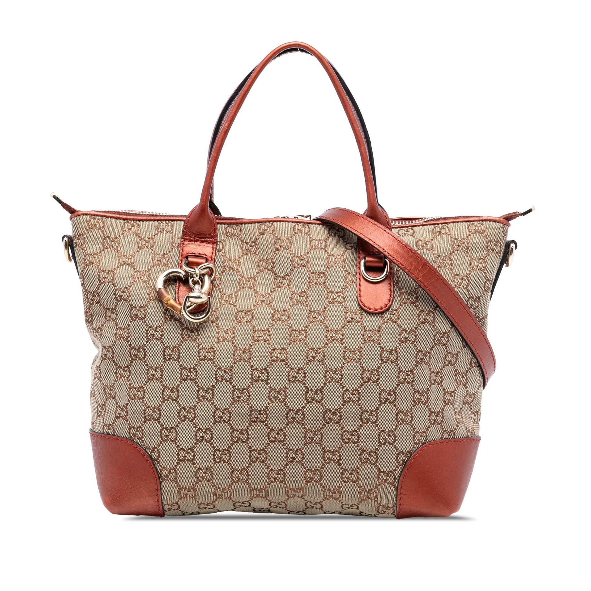 Gucci GG Canvas Heart Bit Satchel