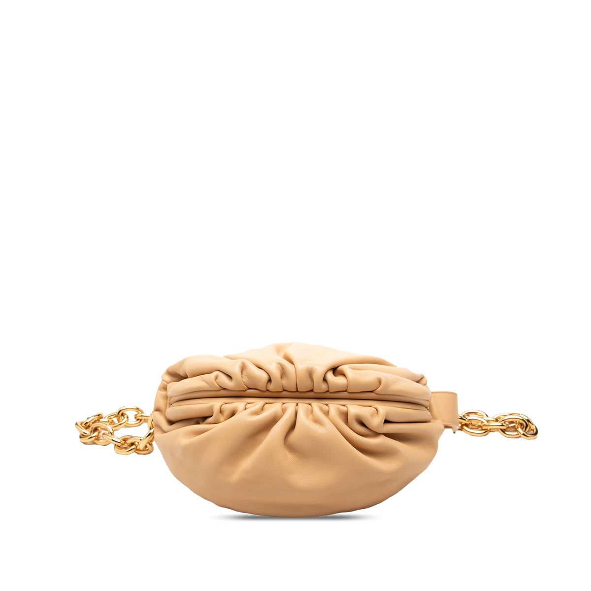 Bottega Veneta Lambskin Belt Chain Pouch — Beige