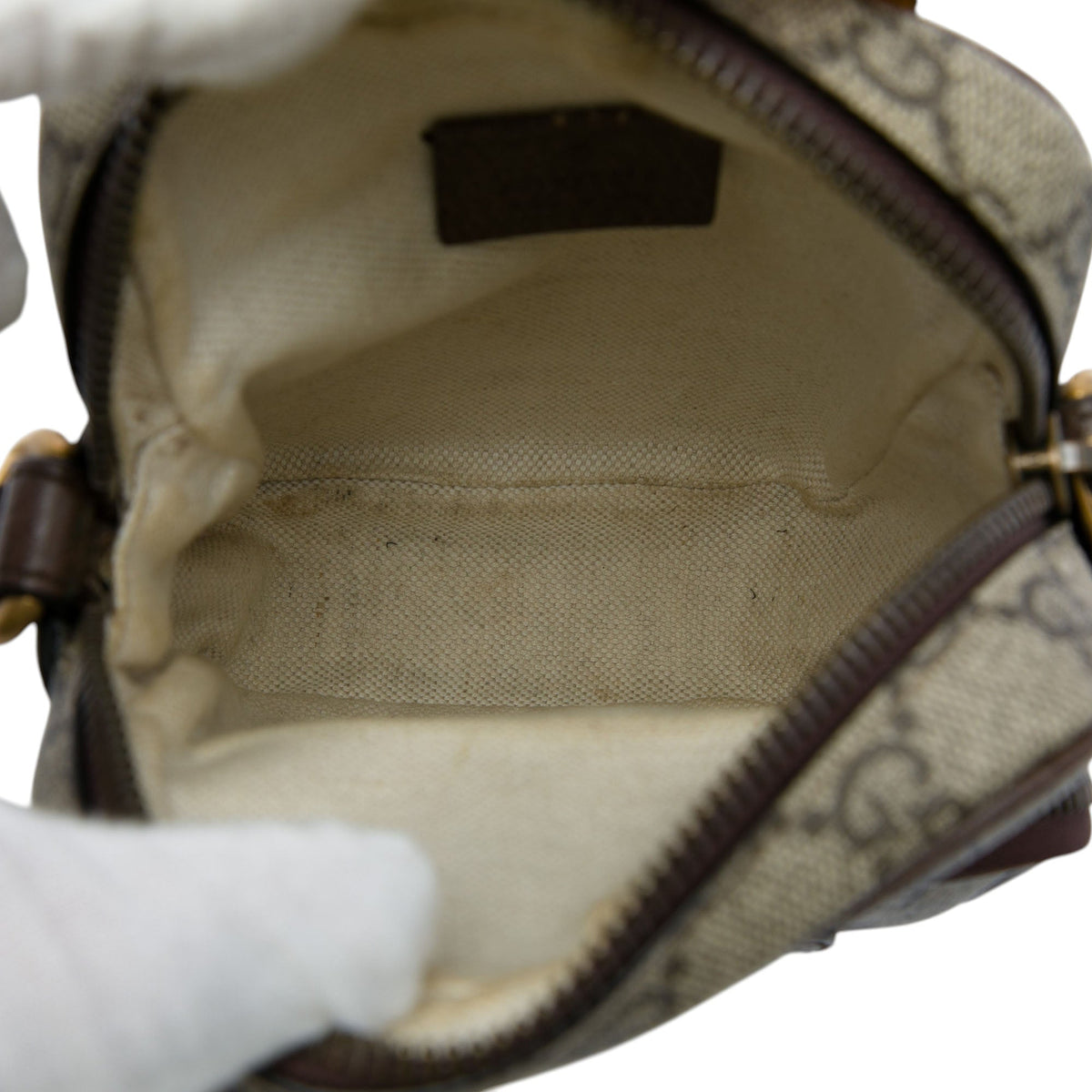 Gucci Mini GG Supreme Neo Vintage Satchel — Beige