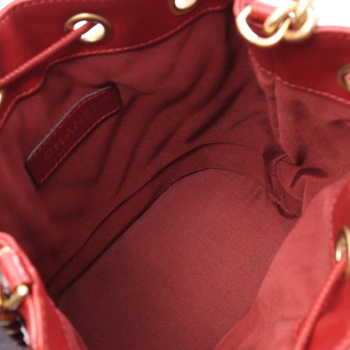 Chanel Paris Cosmopolite Small Chevron Lambskin Bucket Bag
