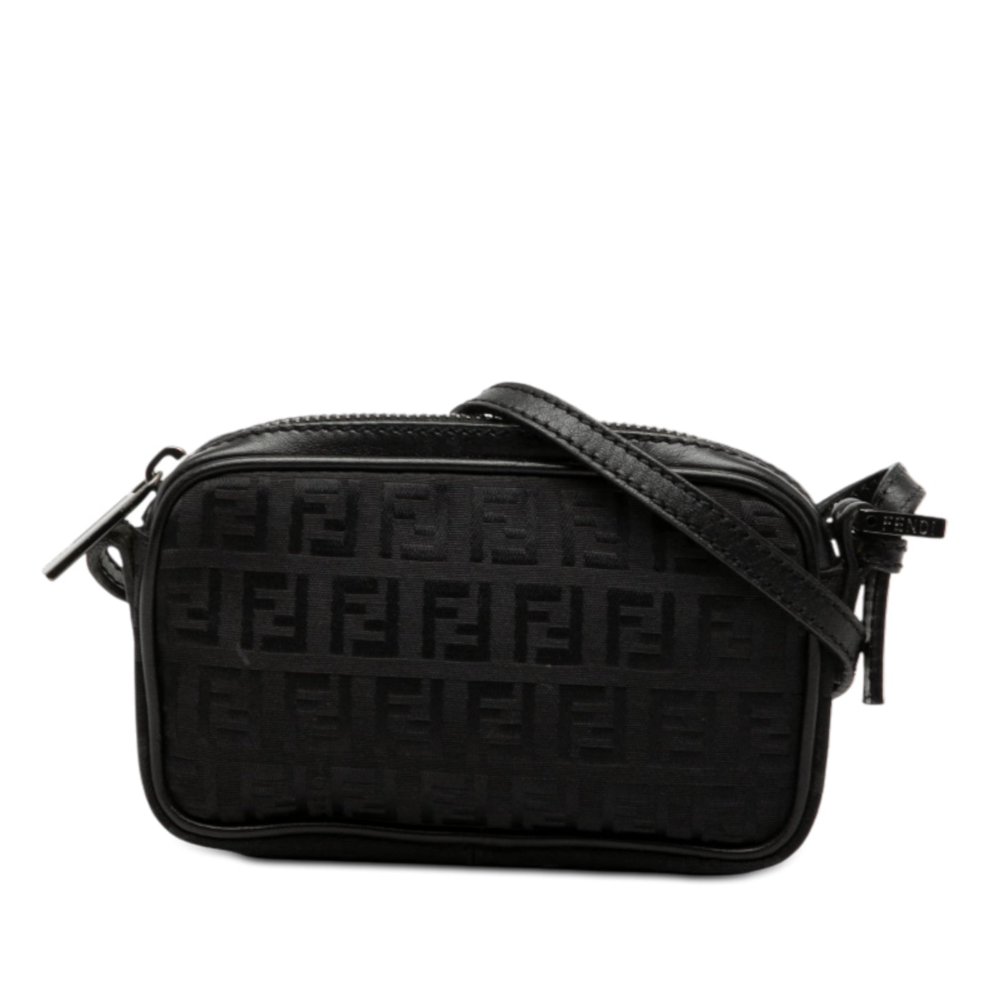 Fendi Mini Zucchino Canvas Zip Crossbody
