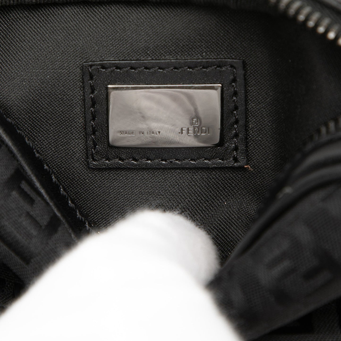 Fendi Mini Zucchino Canvas Zip Crossbody