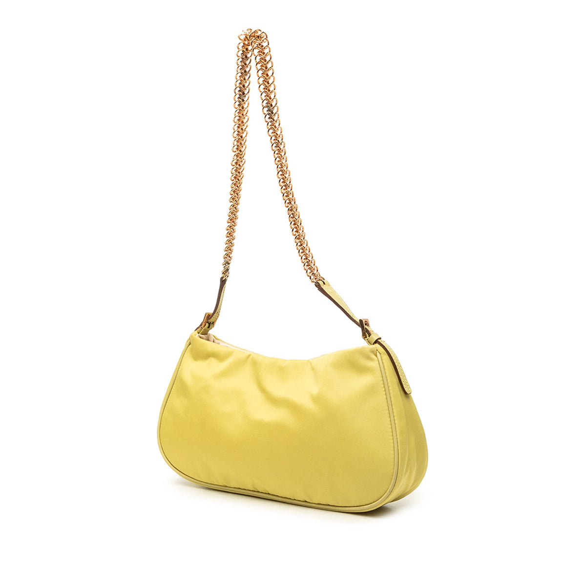 Prada Tessuto Chain Shoulder Bag — Yellow