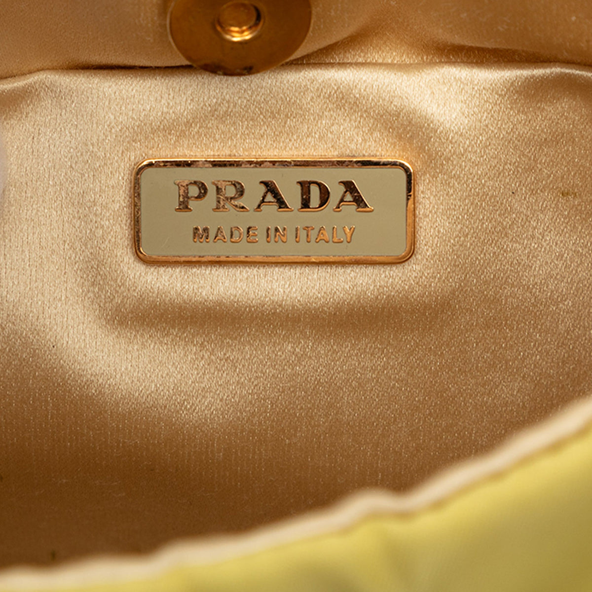 Prada Tessuto Chain Shoulder Bag — Yellow
