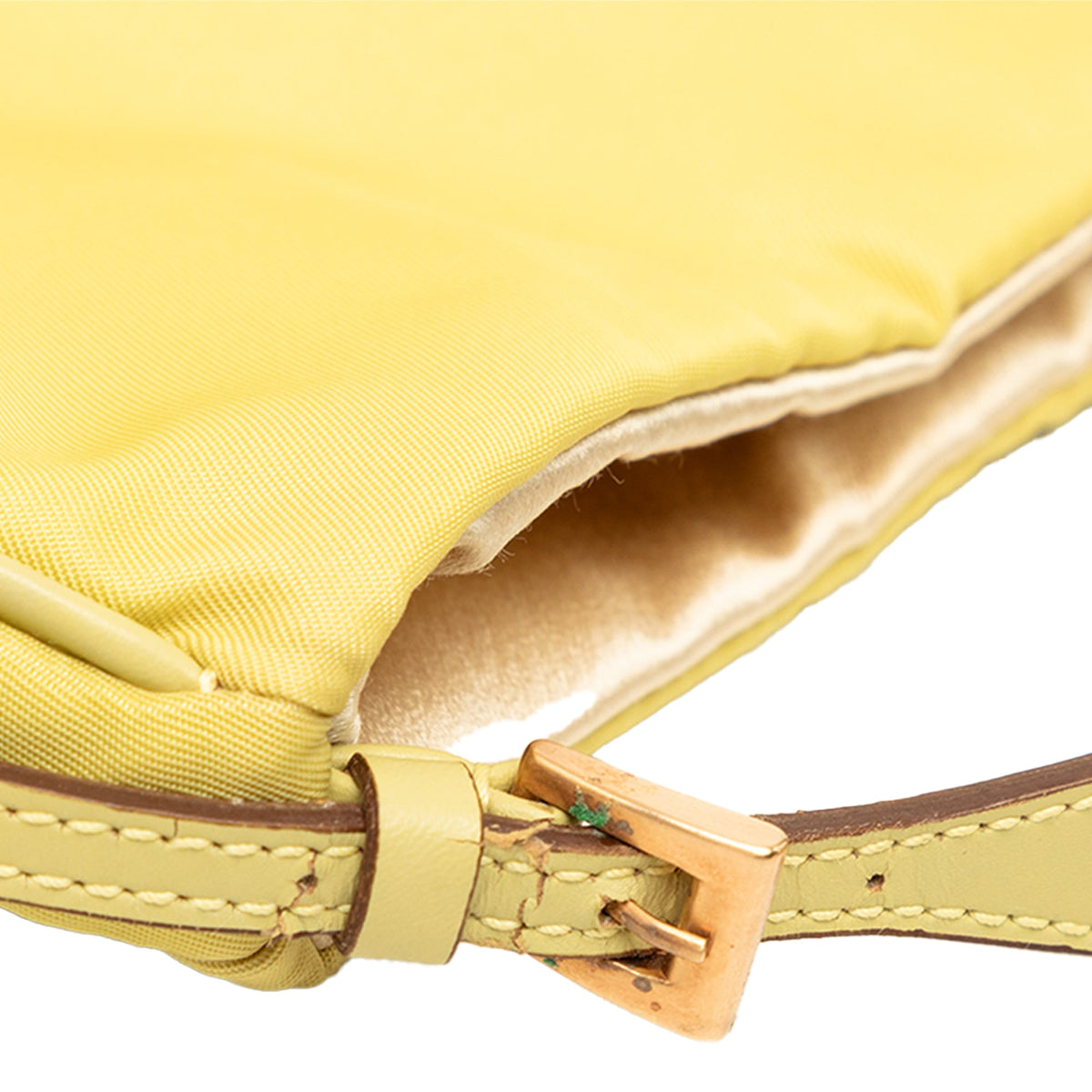 Prada Tessuto Chain Shoulder Bag — Yellow