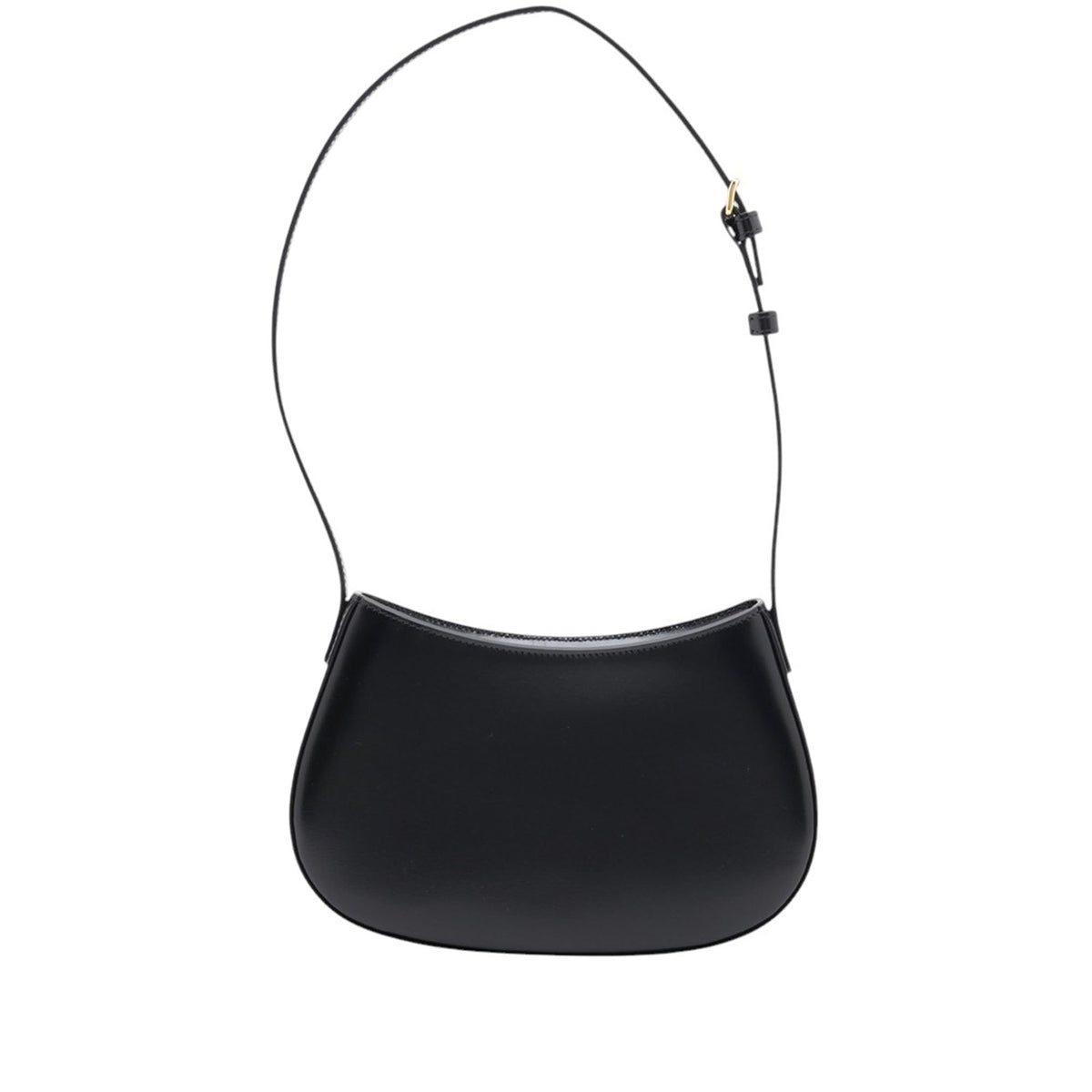 Celine Medium Shiny Calfskin Tilly Shoulder Bag — Black