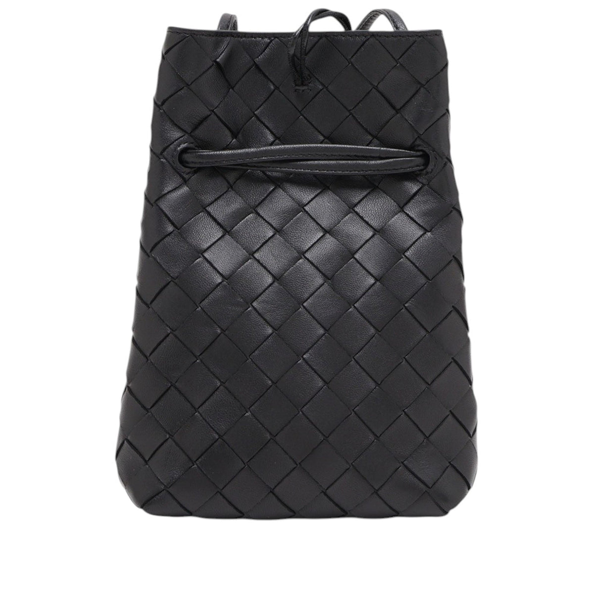 Bottega Veneta Lambskin Intrecciato Andiamo Phone Pouch