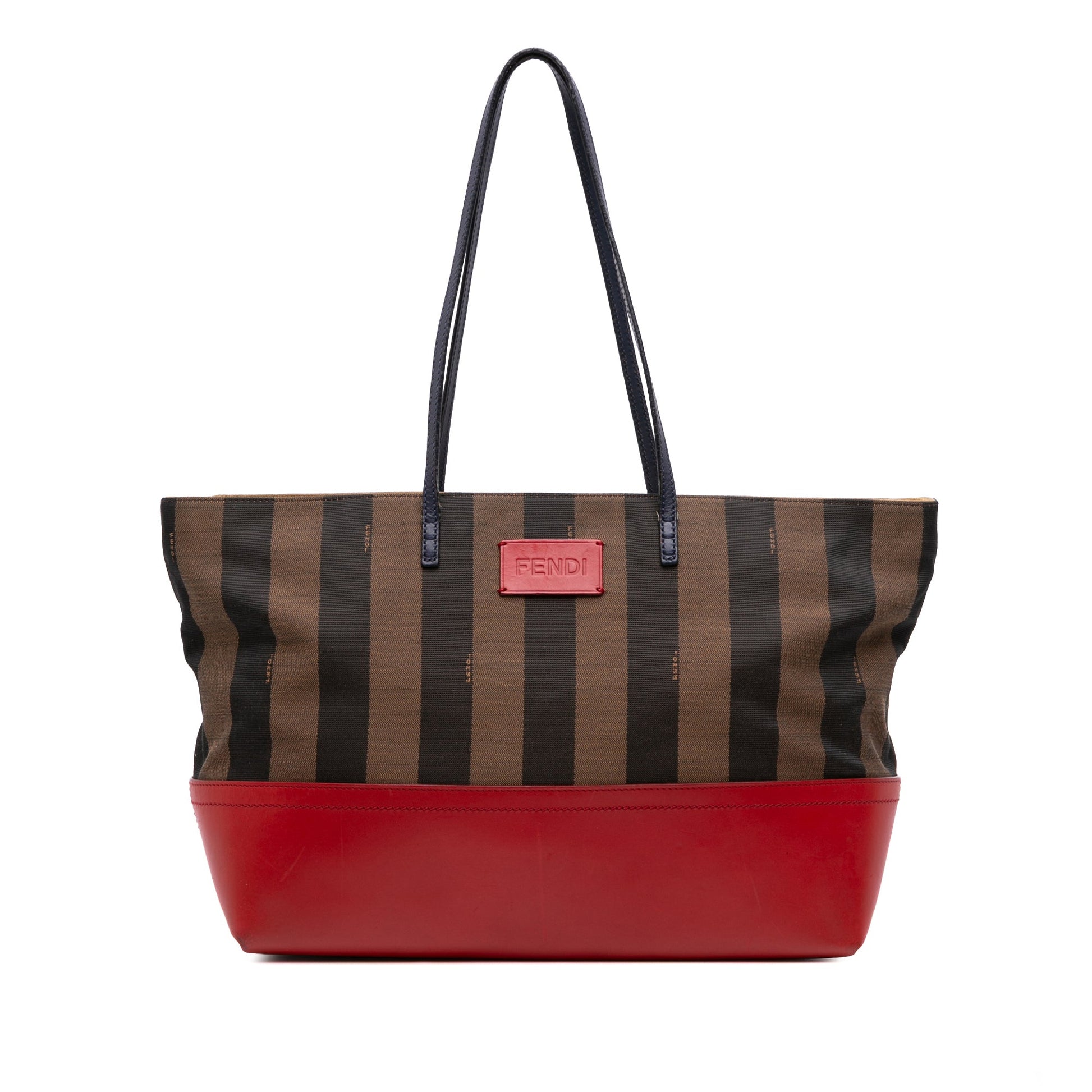 Fendi Medium Pequin Canvas Roll Tote