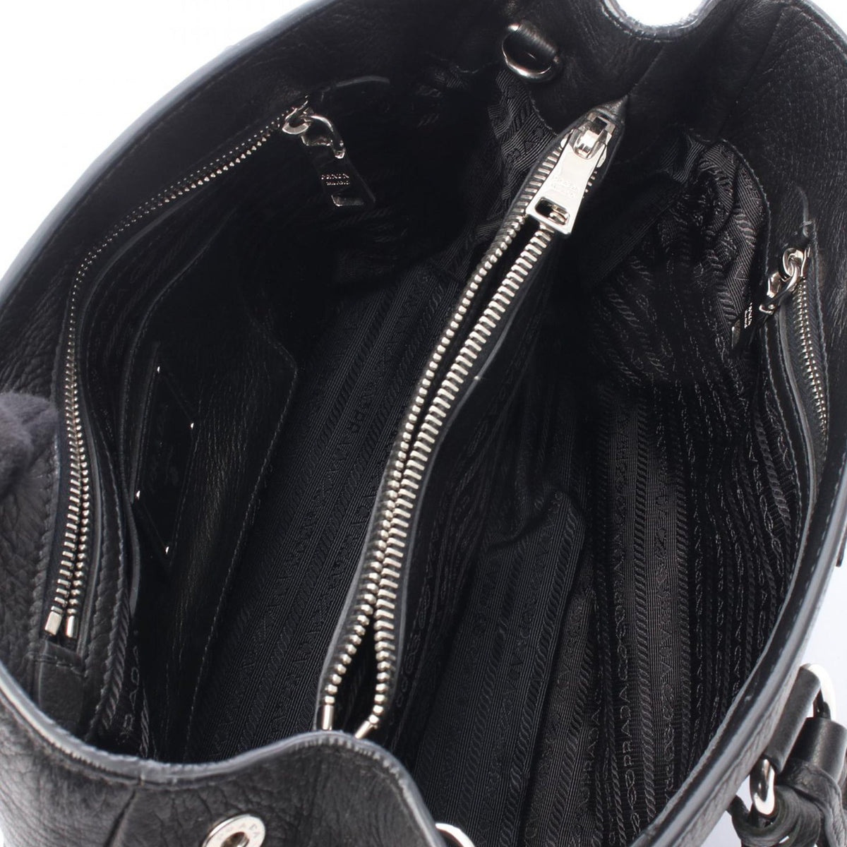Prada Grained Leather Satchel