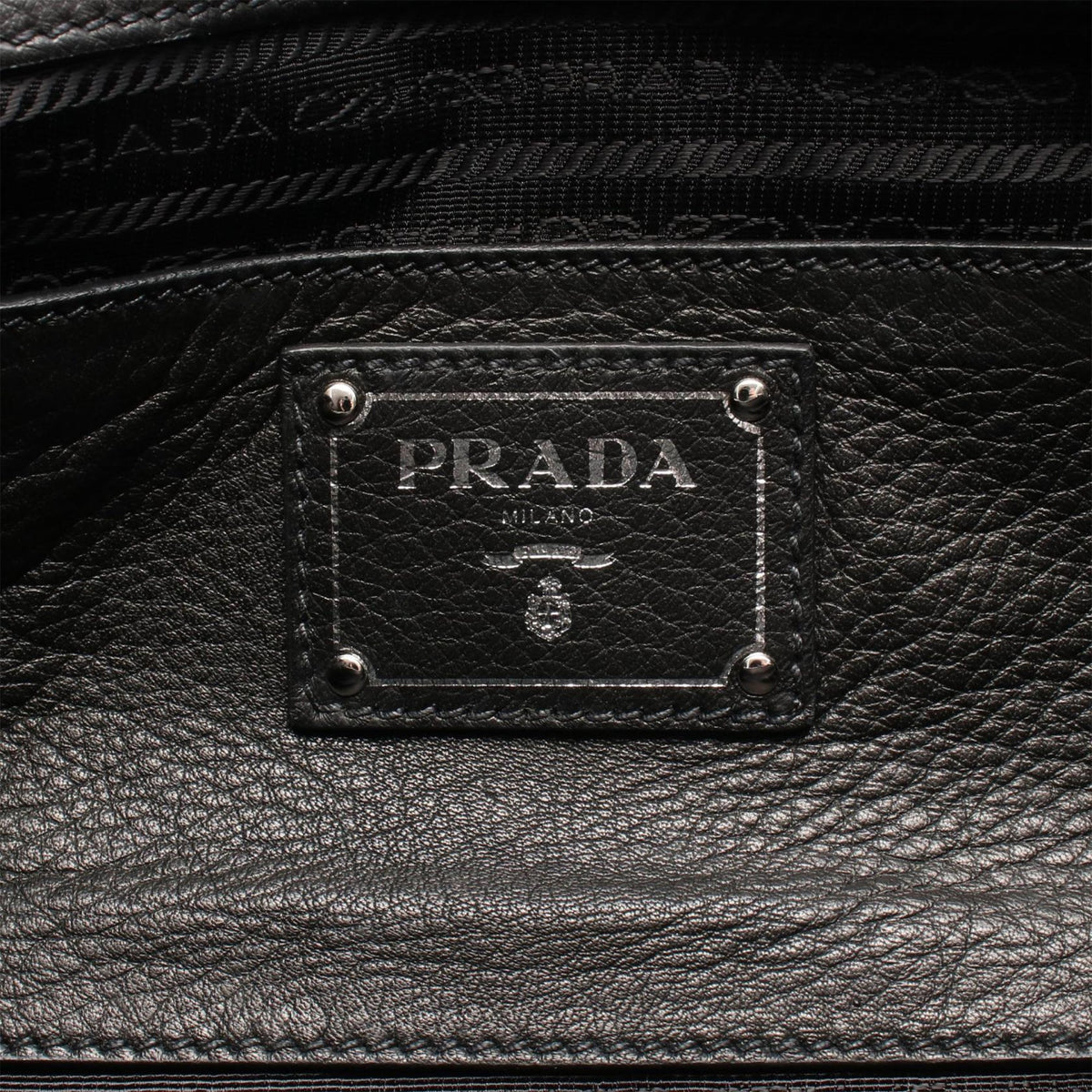 Prada Grained Leather Satchel