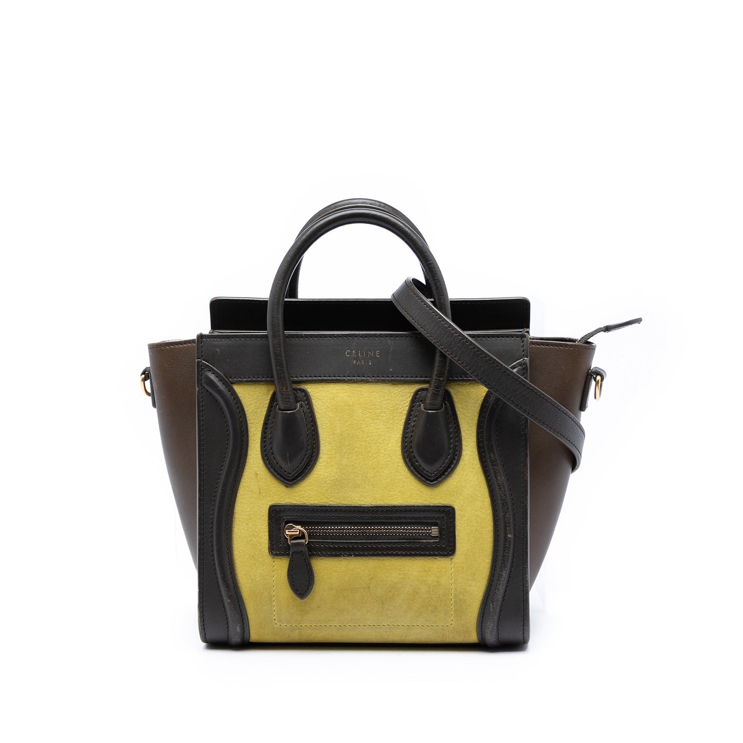 Celine Nano Tricolor Leather Luggage Tote