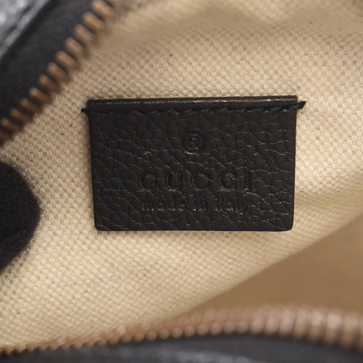 Gucci Mini Grained Calfskin Logo Crossbody