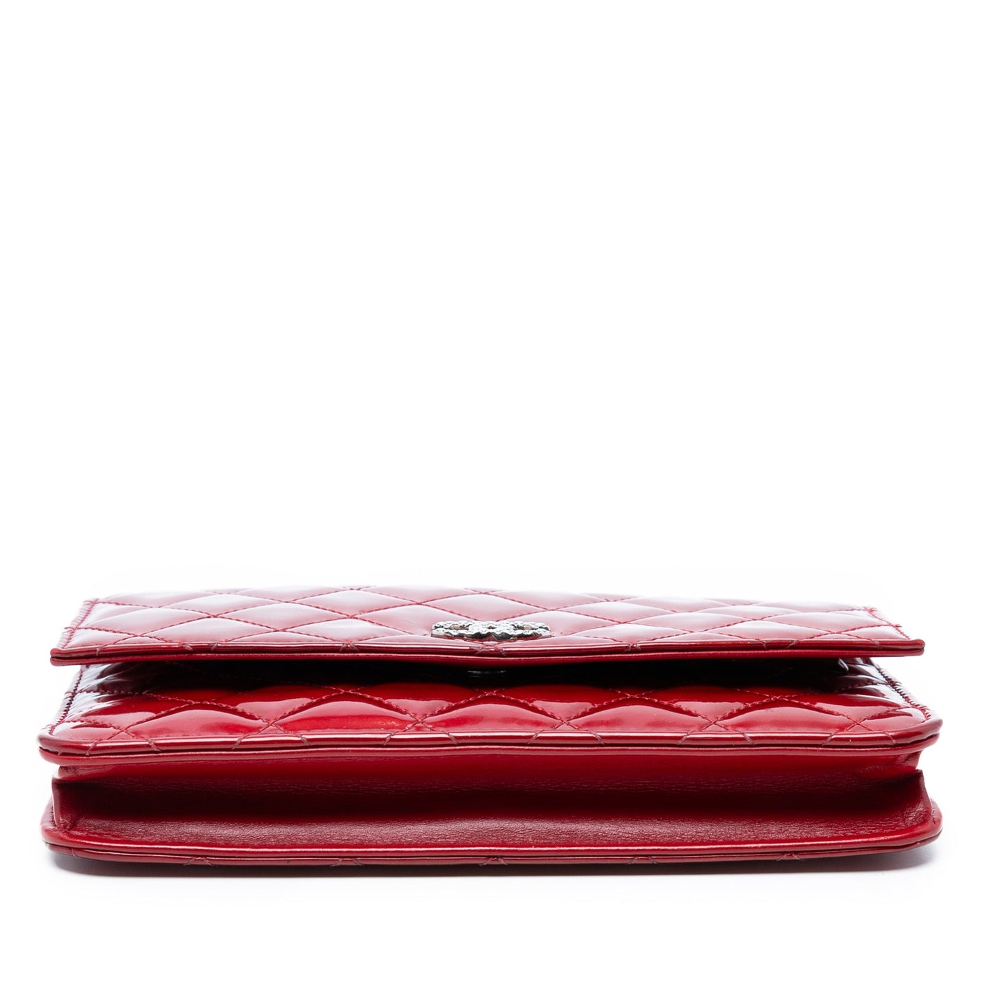 Chanel CC Quilted Patent Brilliant Wallet On Chain
