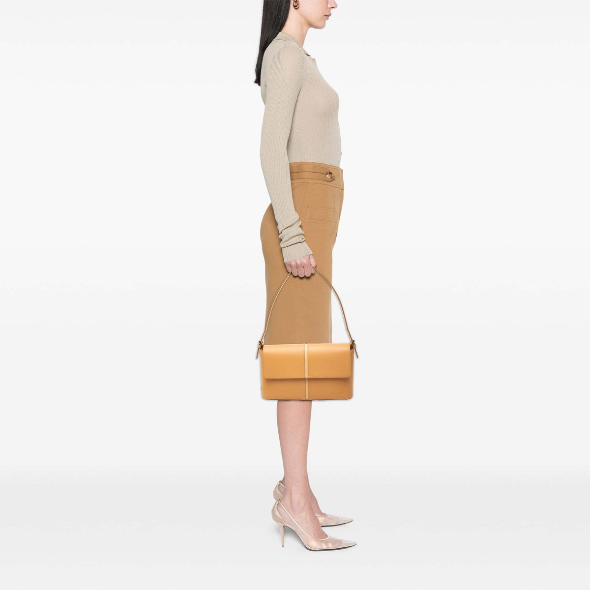 Burberry Leather Flap Shoulder Bag