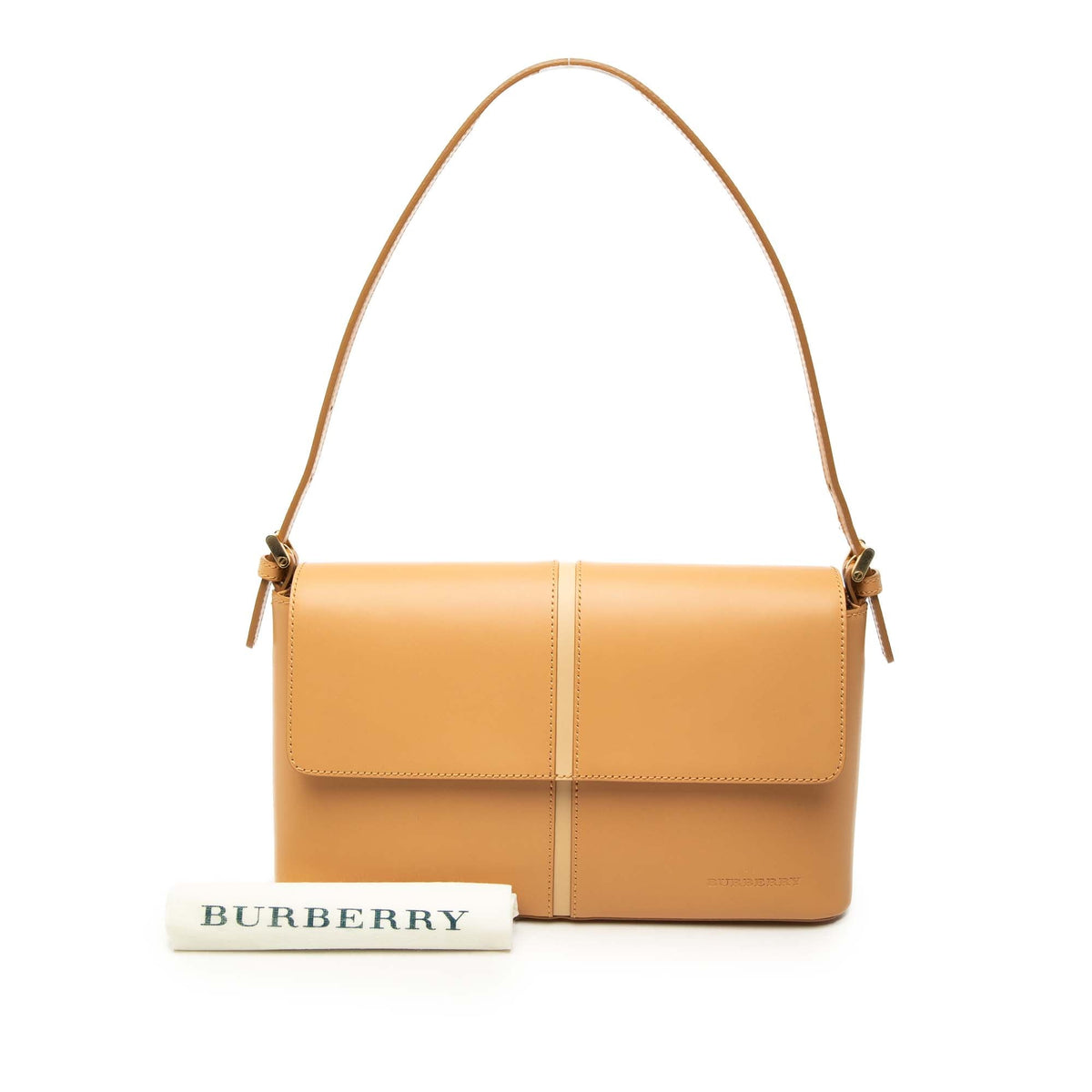 Burberry Leather Flap Shoulder Bag