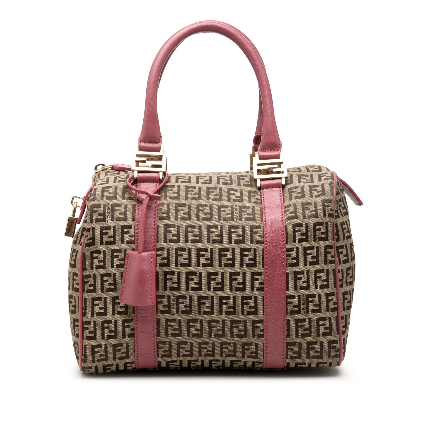 Fendi Zucchino Canvas Boston Bag