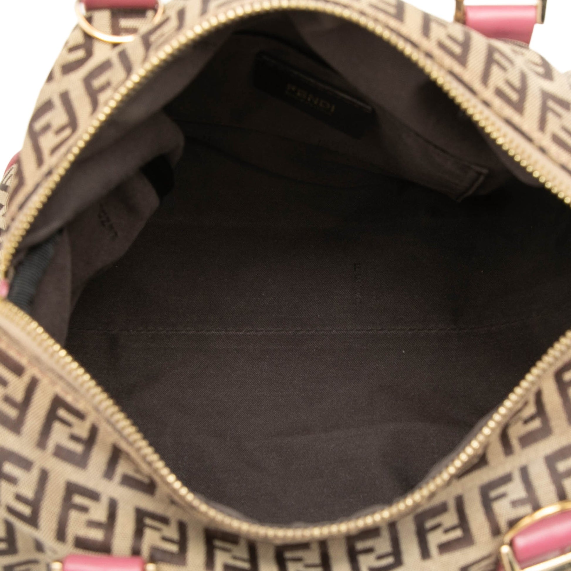Fendi Zucchino Canvas Boston Bag