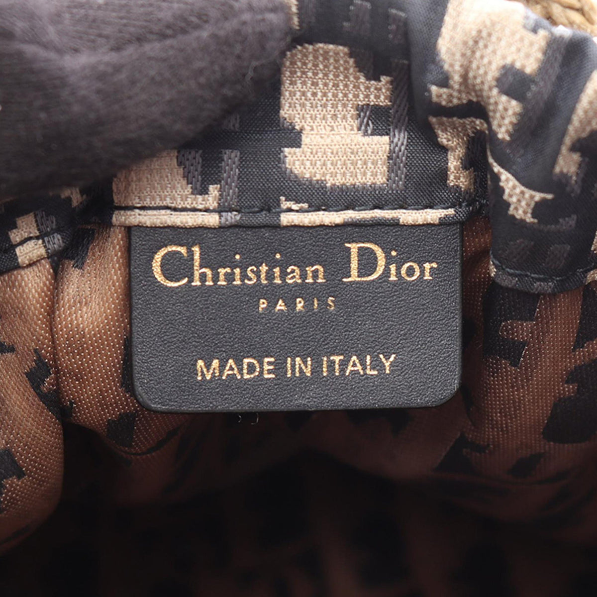 Dior Woven Rope and Oblique Technical Fabric Net Bag — Beige