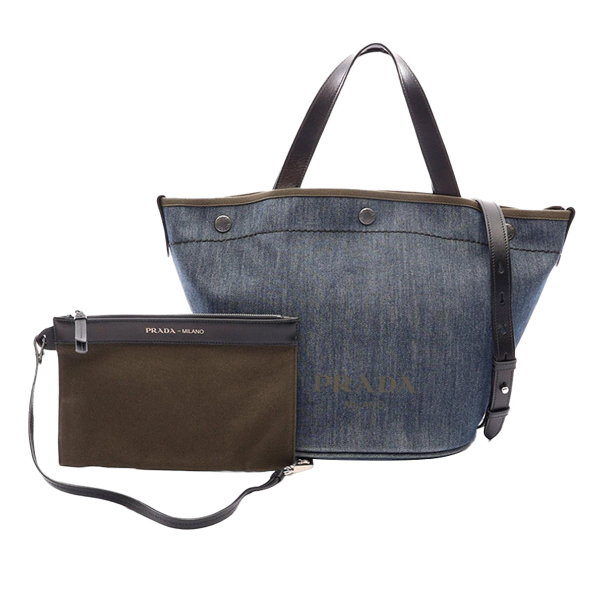 Prada Denim Satchel — Blue