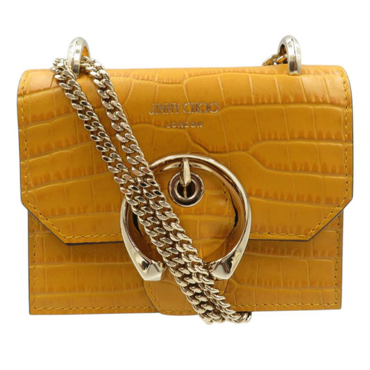 Mini Croc Embossed Leather Paris Crossbody