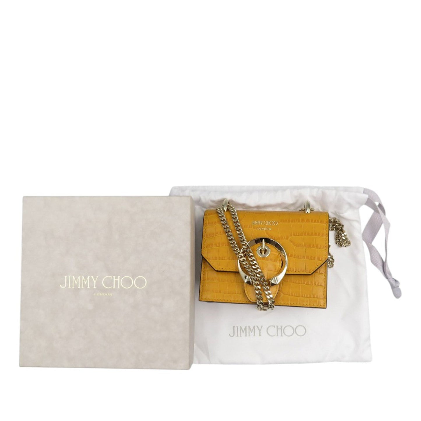 Mini Croc Embossed Leather Paris Crossbody