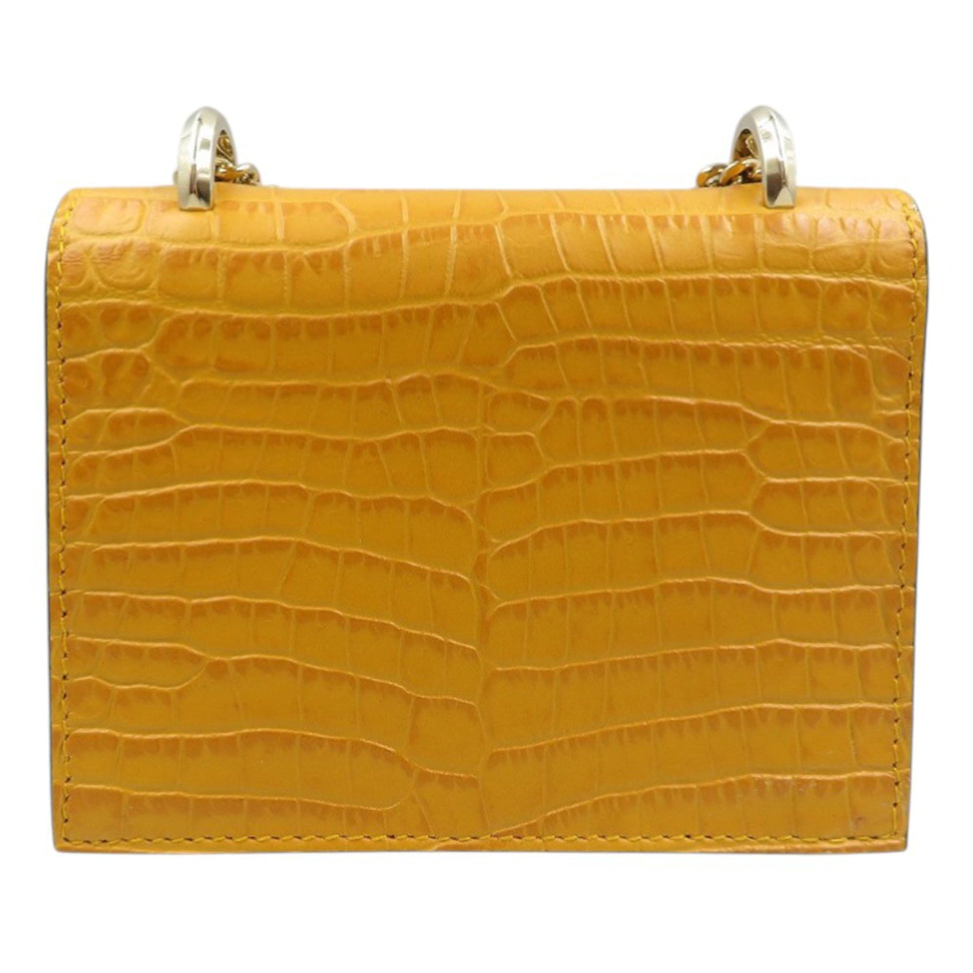 Mini Croc Embossed Leather Paris Crossbody