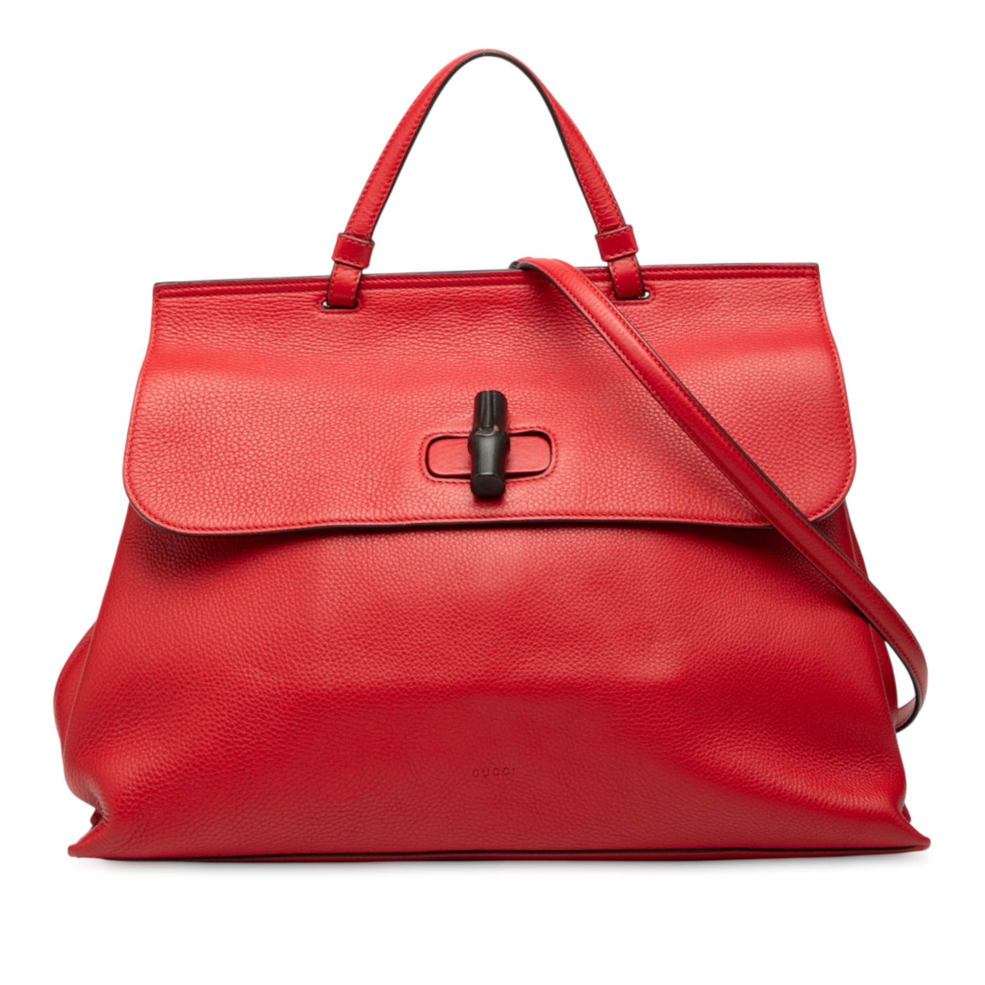Gucci Large Calfskin Bamboo Daily Satchel