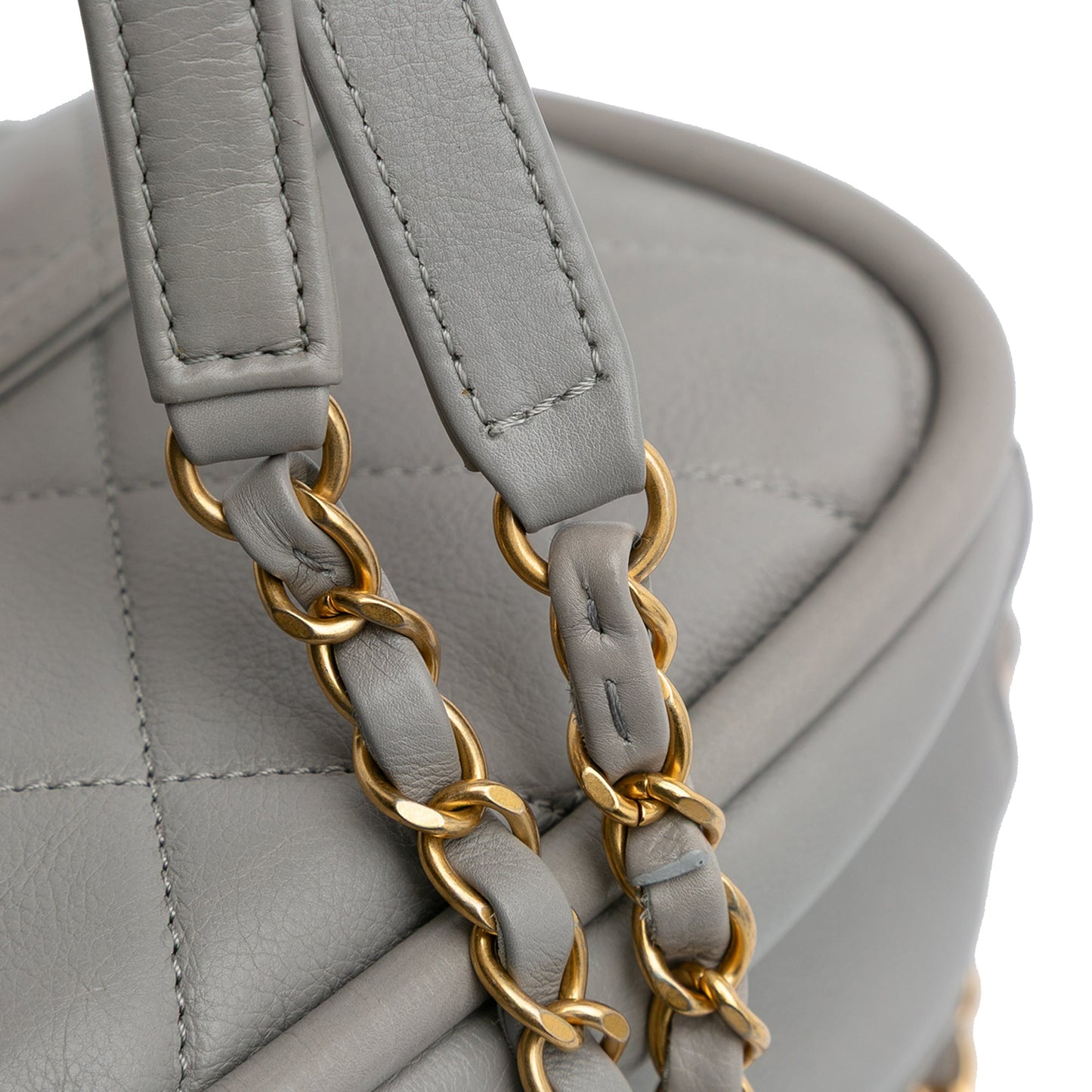 Chanel CC Quilted Lambskin Rounded Flap