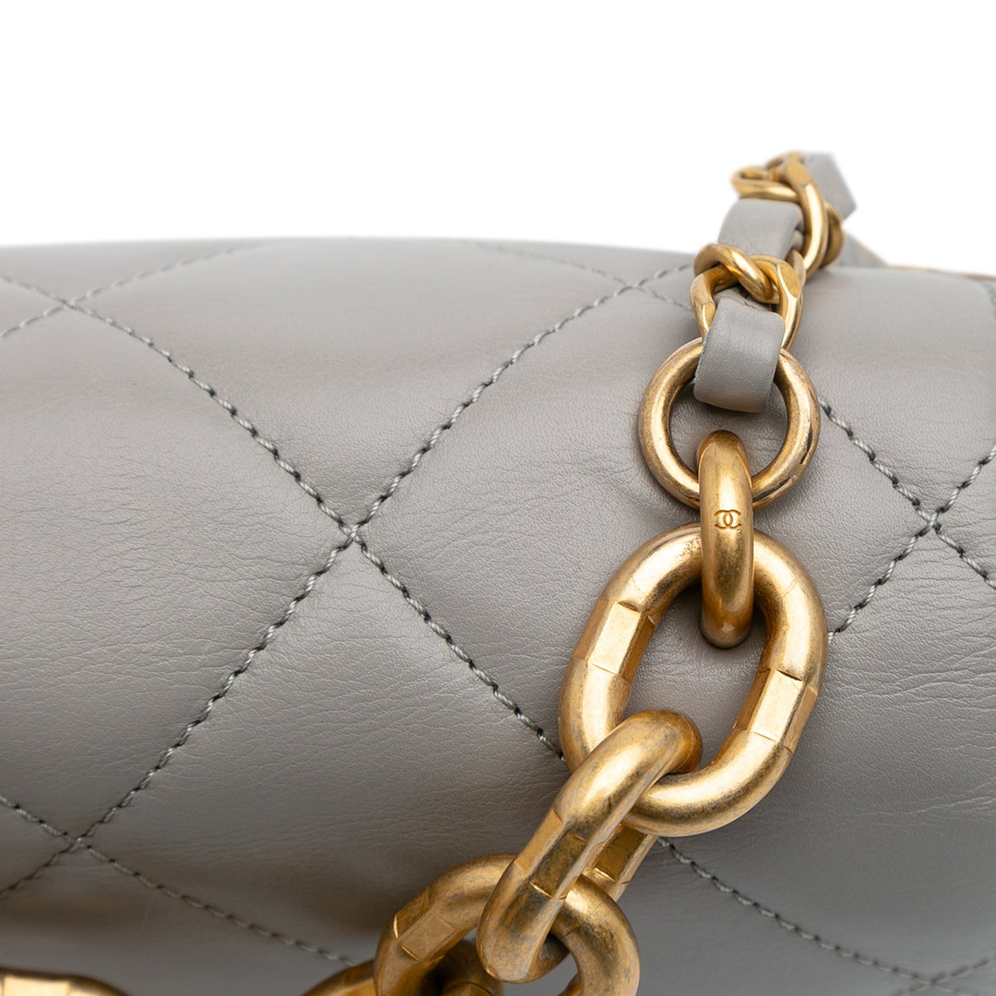 Chanel CC Quilted Lambskin Rounded Flap