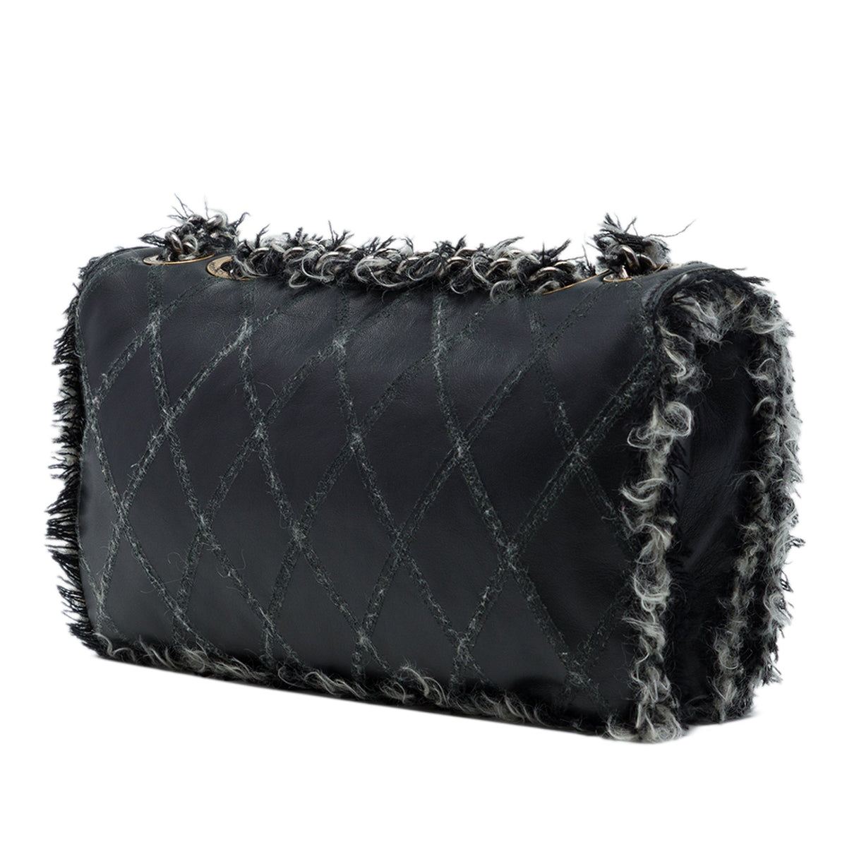 Chanel CC Quilted Lambskin Tweedy Flap
