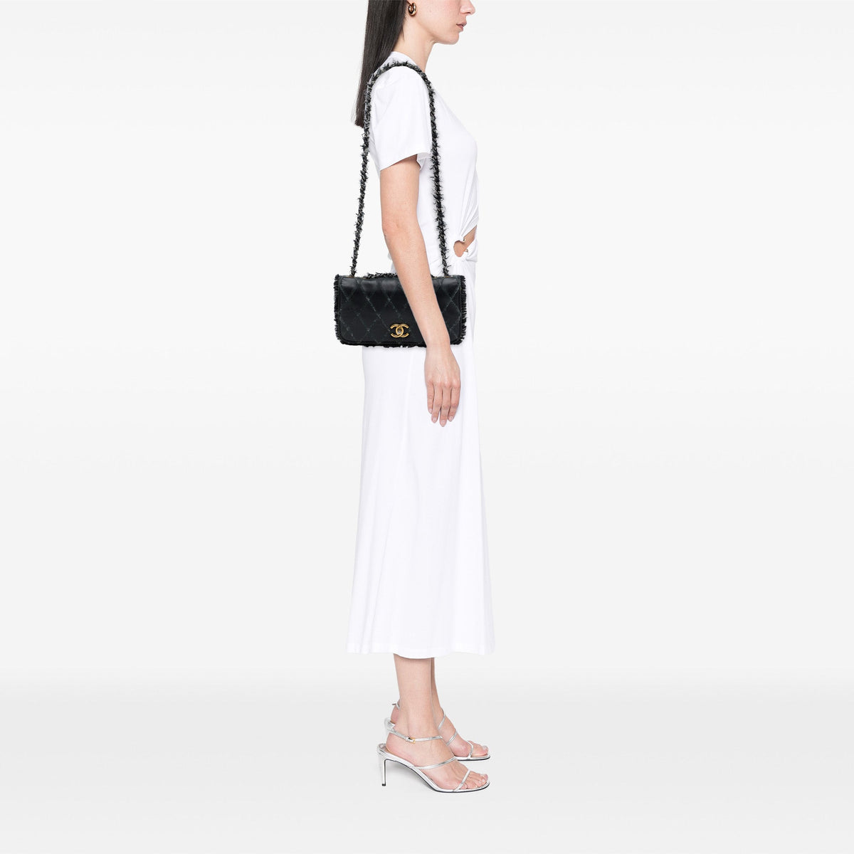 Chanel CC Quilted Lambskin Tweedy Flap