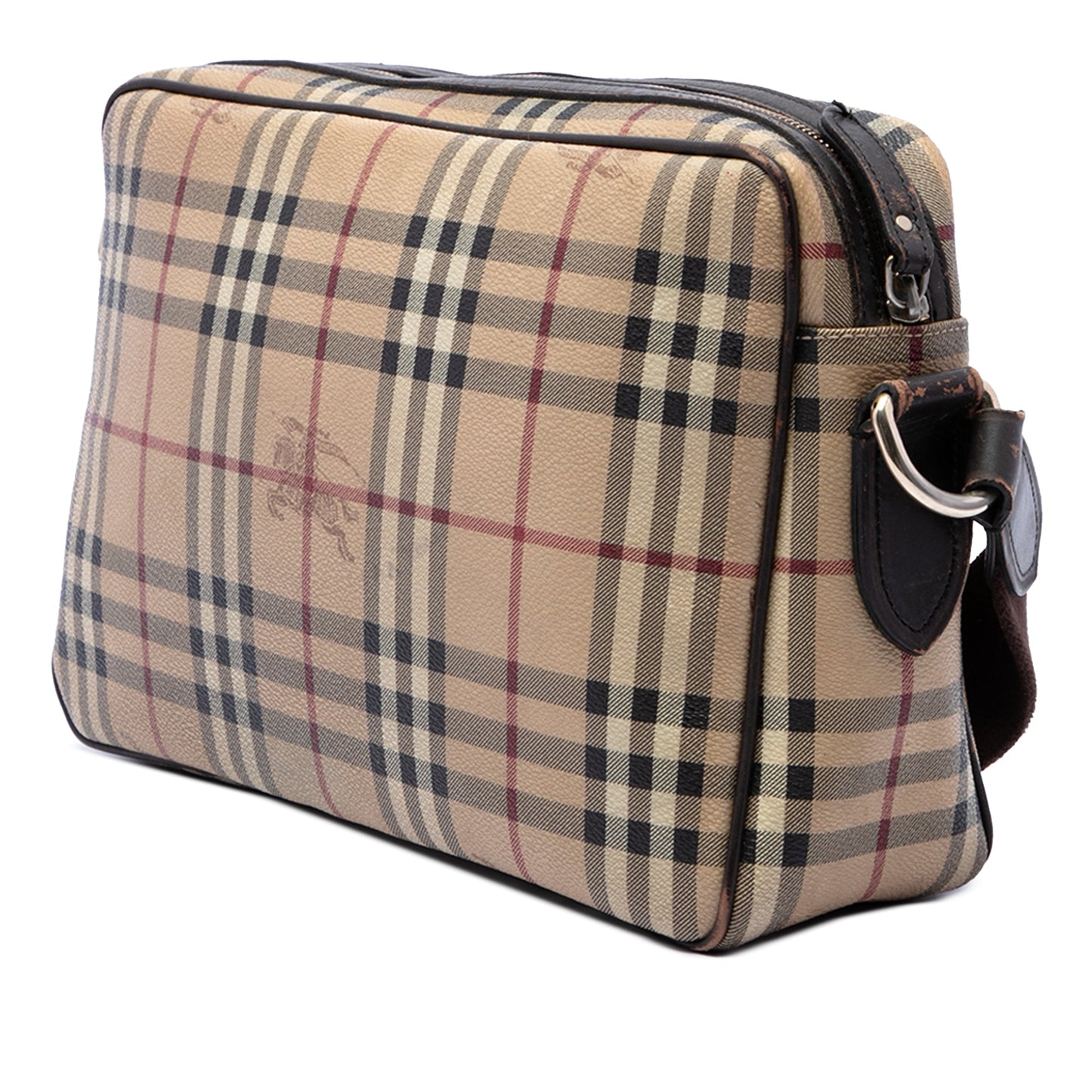 Burberry Haymarket Check Coated Canvas Front Pocket Crossbody