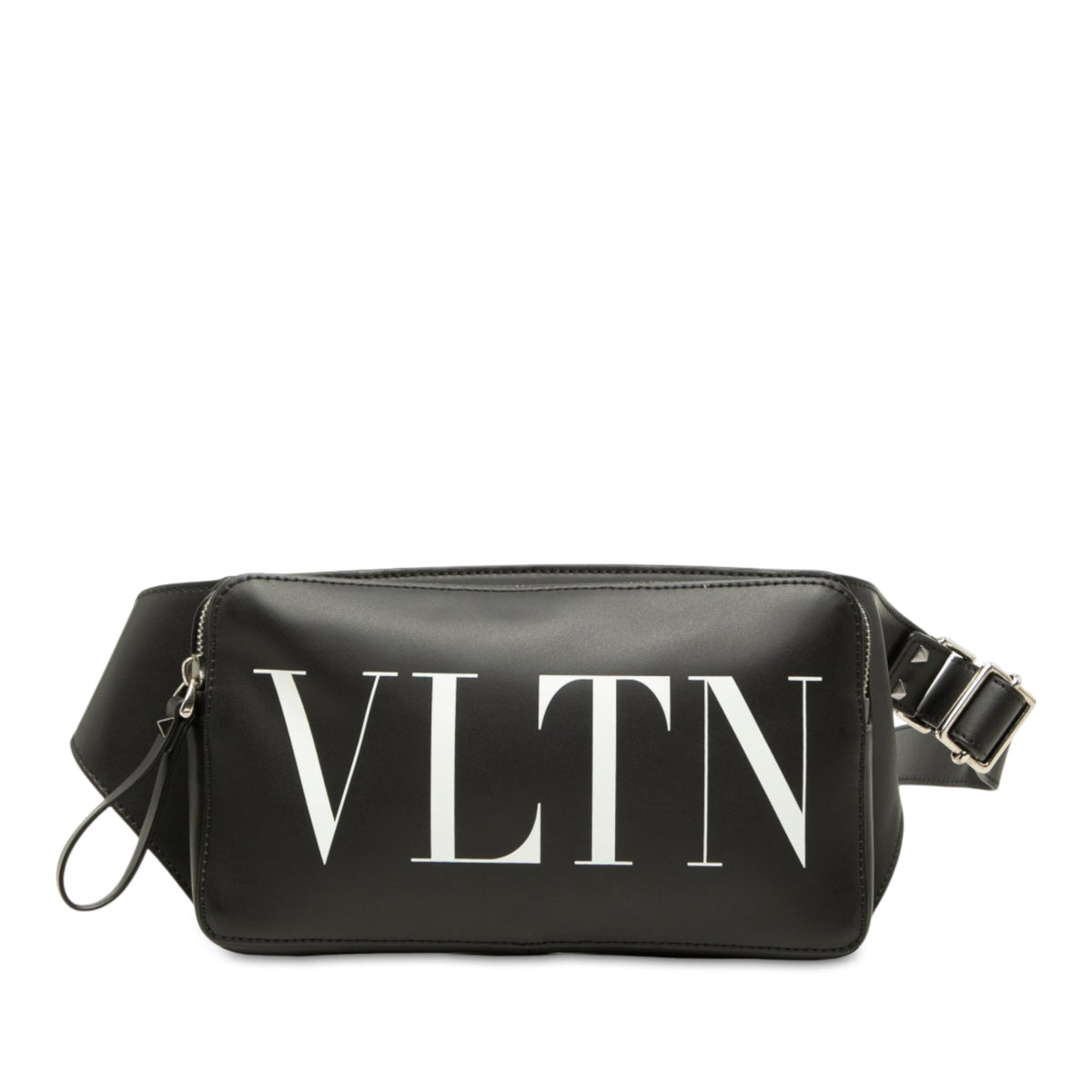 Valentino Leather VLTN Rockstud Belt Bag — Black