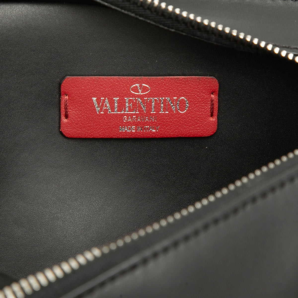 Valentino Leather VLTN Rockstud Belt Bag — Black