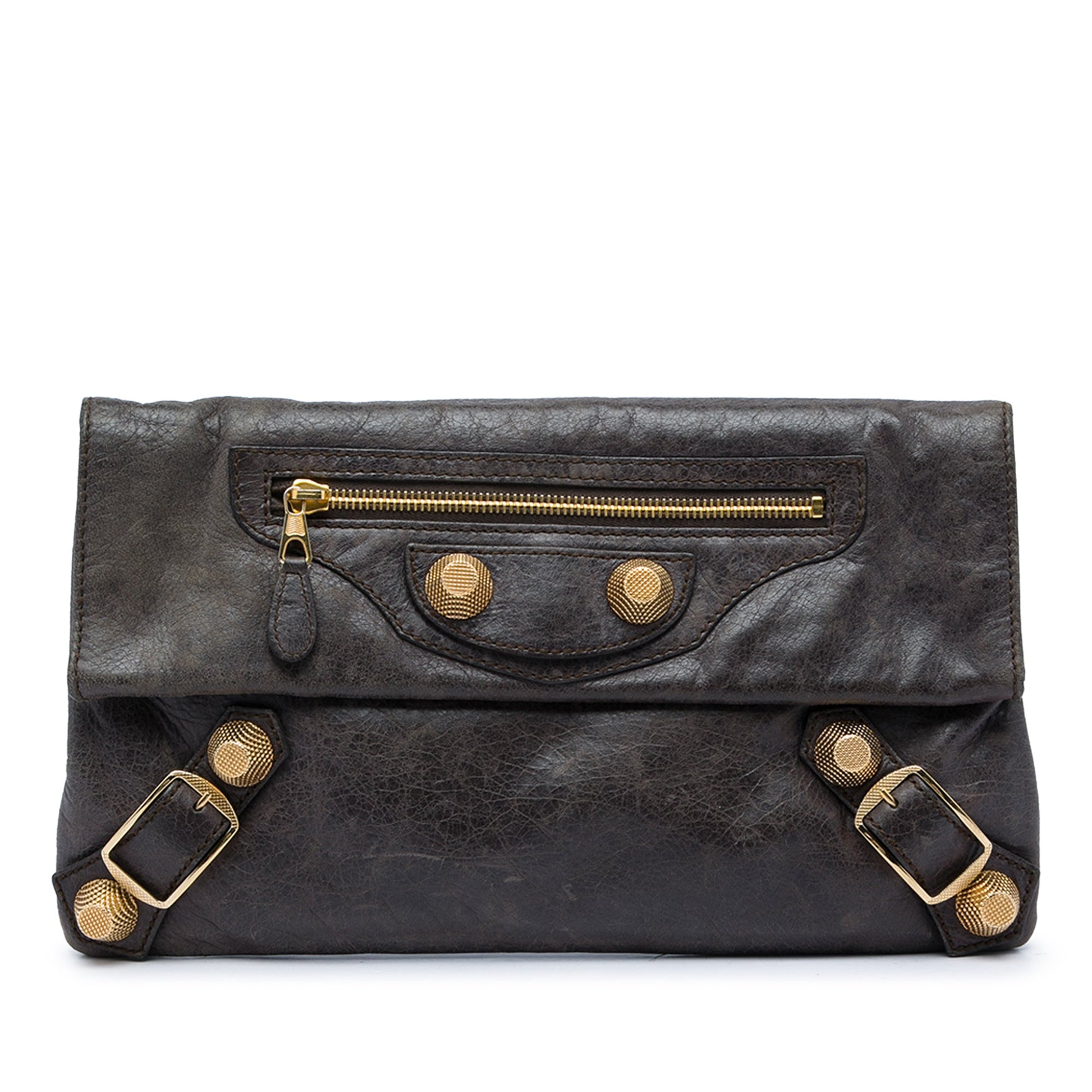 Balenciaga Lambskin Motocross Giant 21 Envelope Clutch